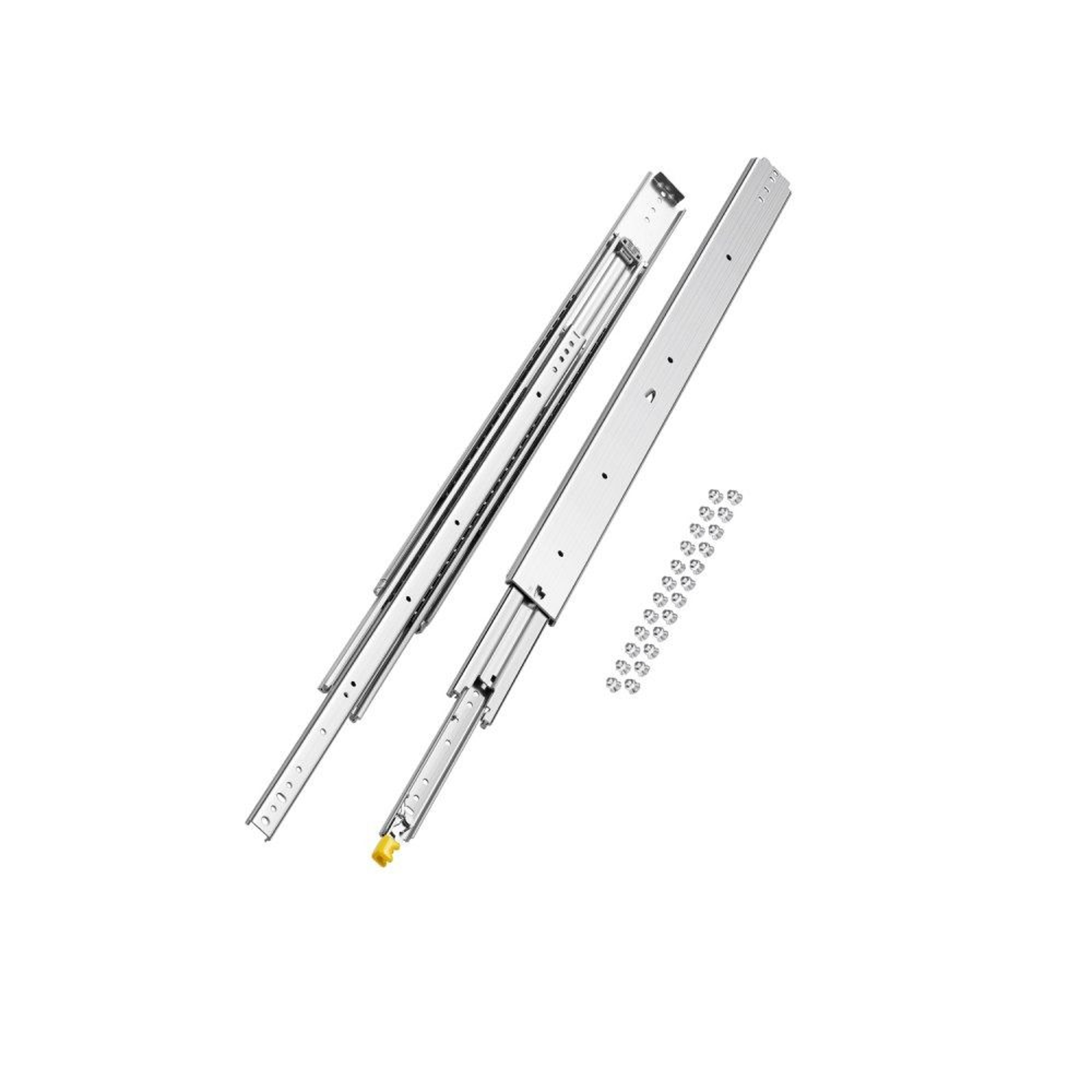 HeavyDuty Locking Drawer Slides 500 Lb Capacity Full Extension Ball Bearing Rails 0