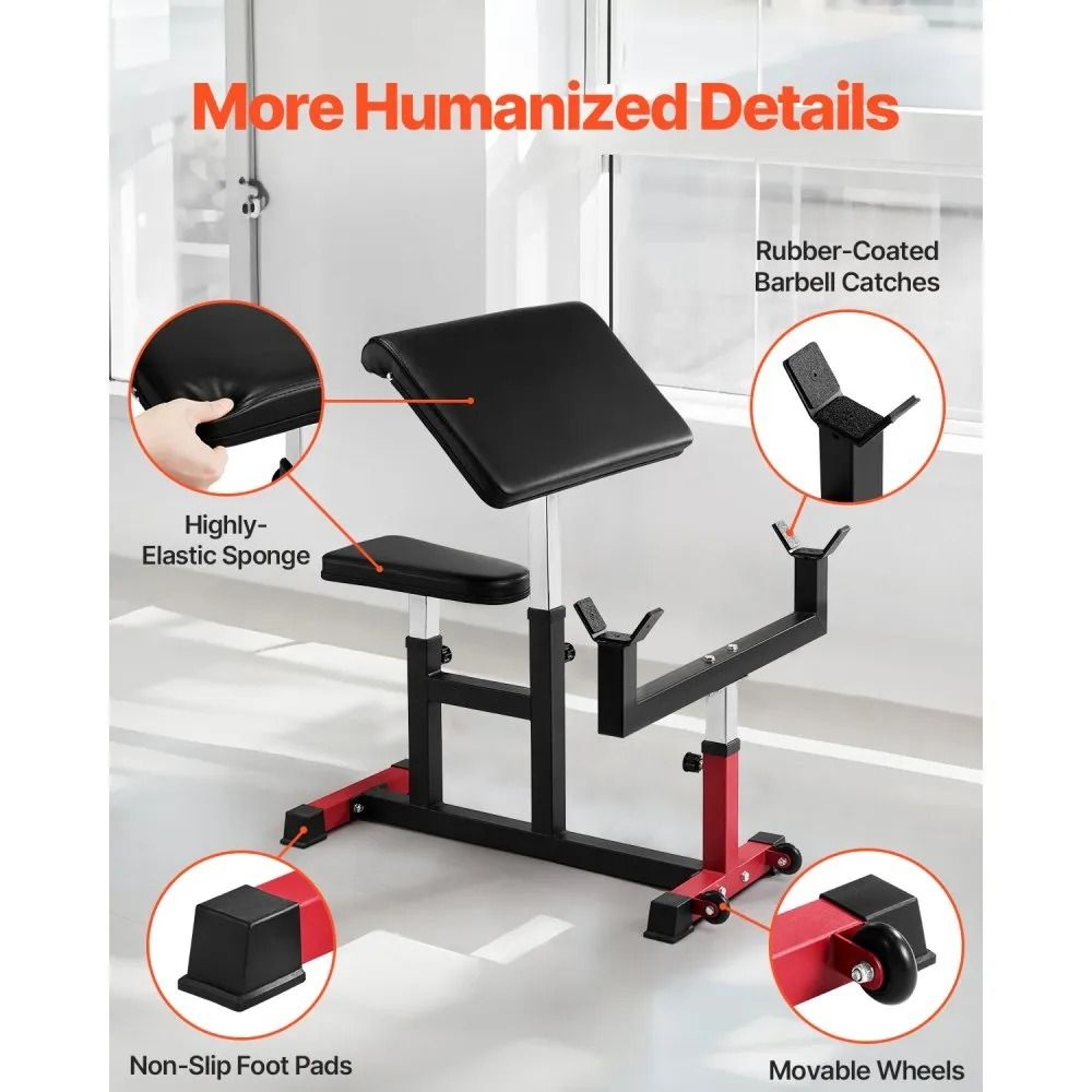 Adjustable Preacher Curl Bench With 440 Lb Capacity For Home Gym Strength Training 2