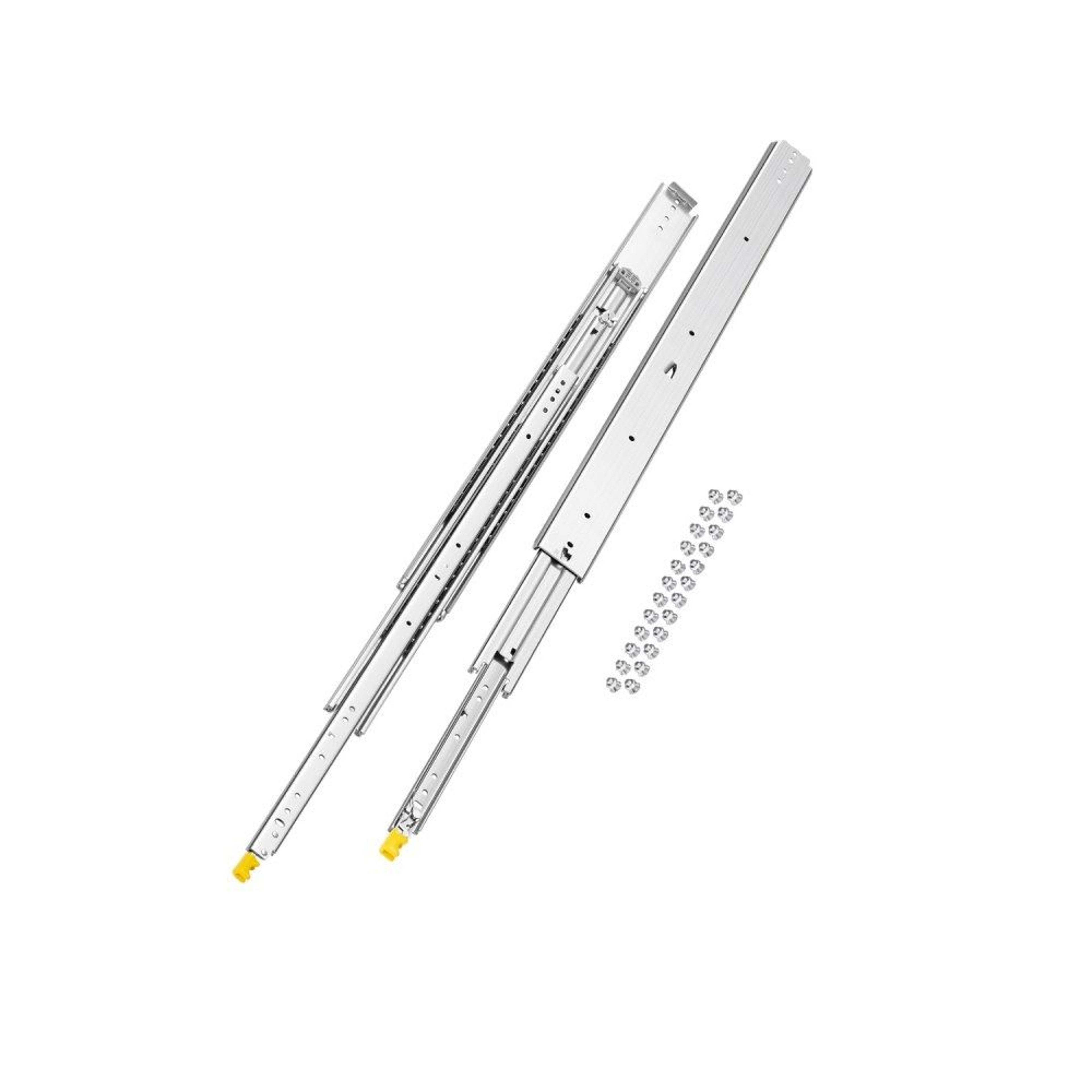 Heavy Duty Locking Drawer Slide 500 Lb Capacity Full Extension Ball Bearing Rails 0