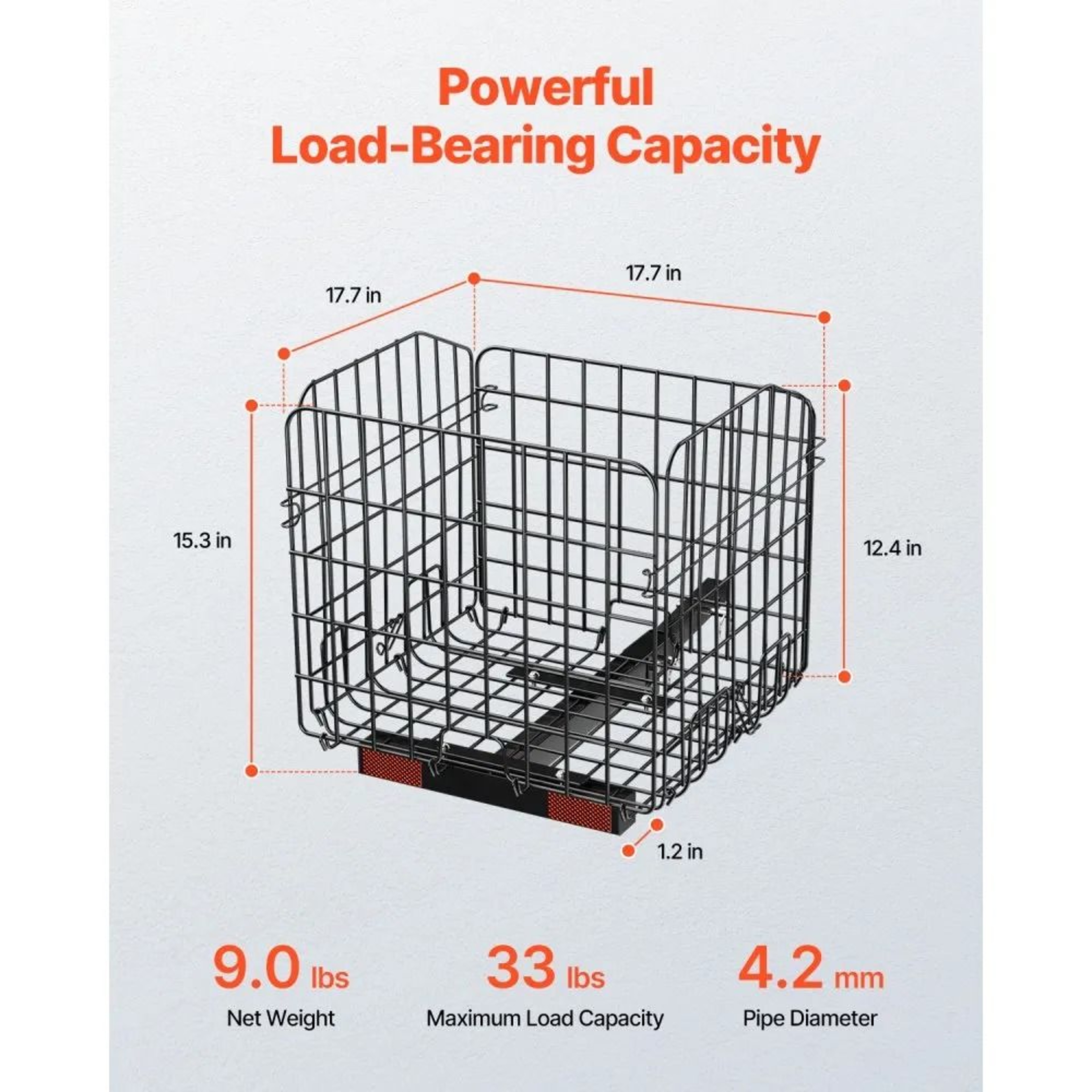 Folding Mobility Scooter Rear Basket With HeavyDuty Metal Frame And 33 Lb Capacity 4