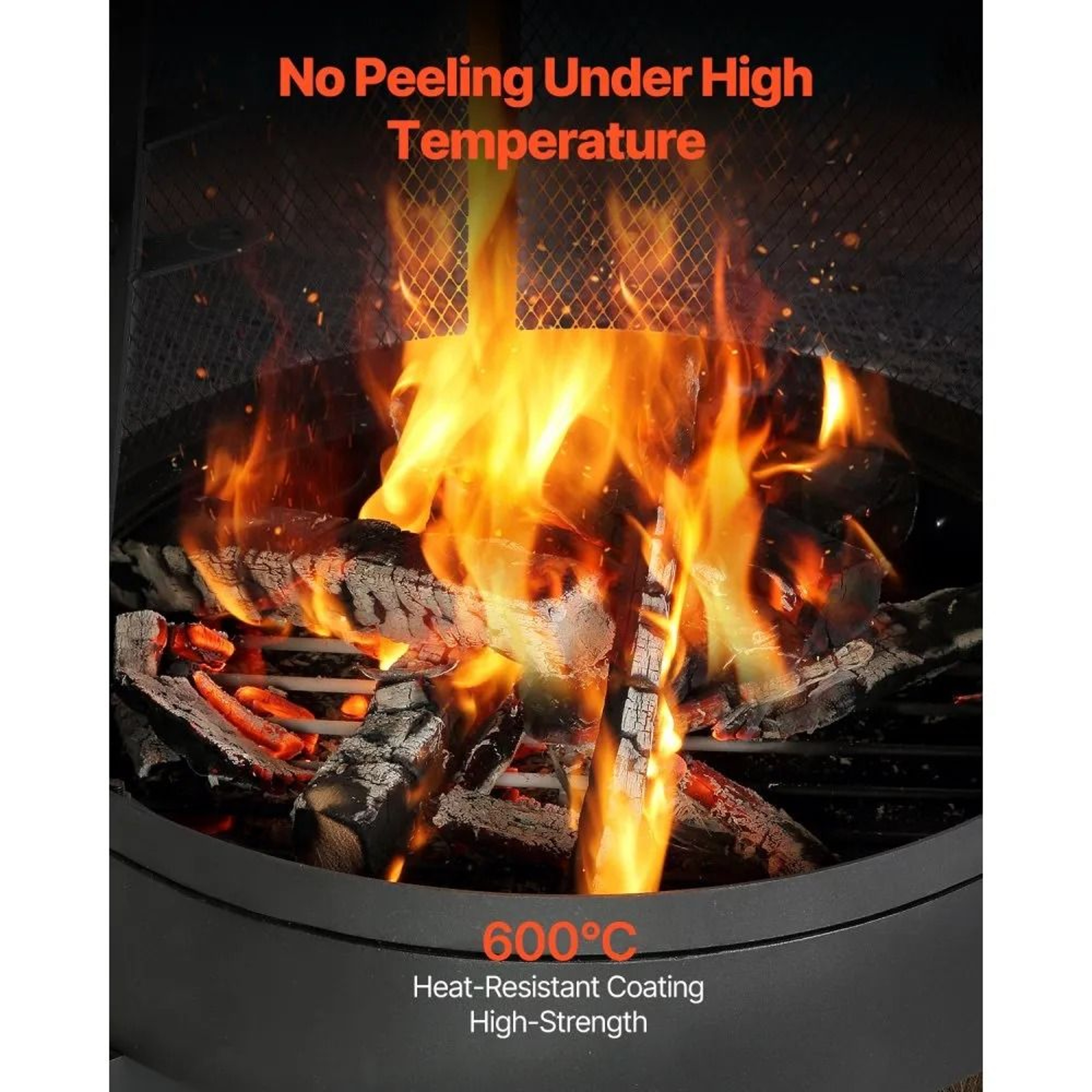 20Inch Outdoor Wood Burning Chiminea Fire Pit With BBQ Grill And Rainproof Cover 2