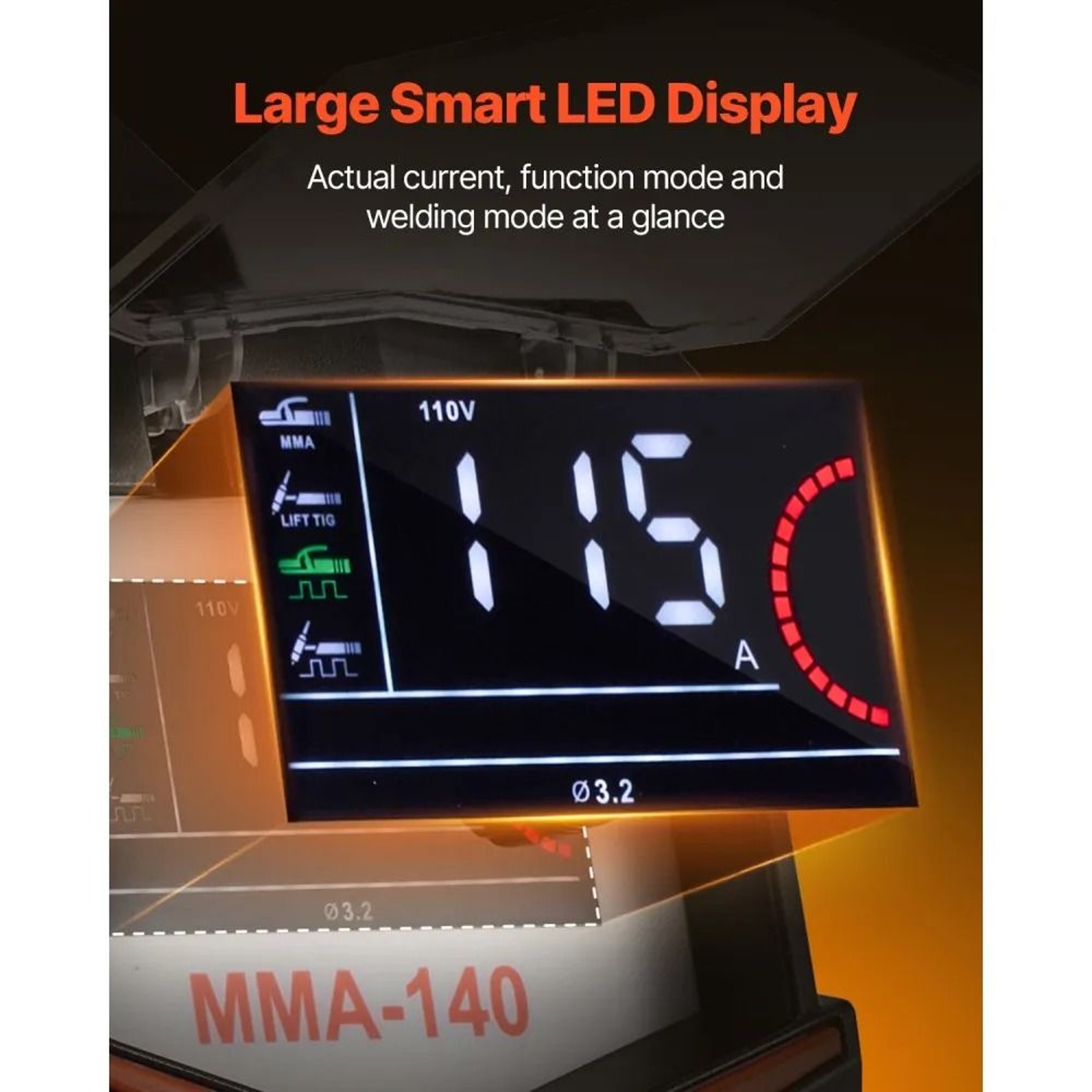 140A 4in1 MMA Stick Welder With Dual Voltage And LED Display 4