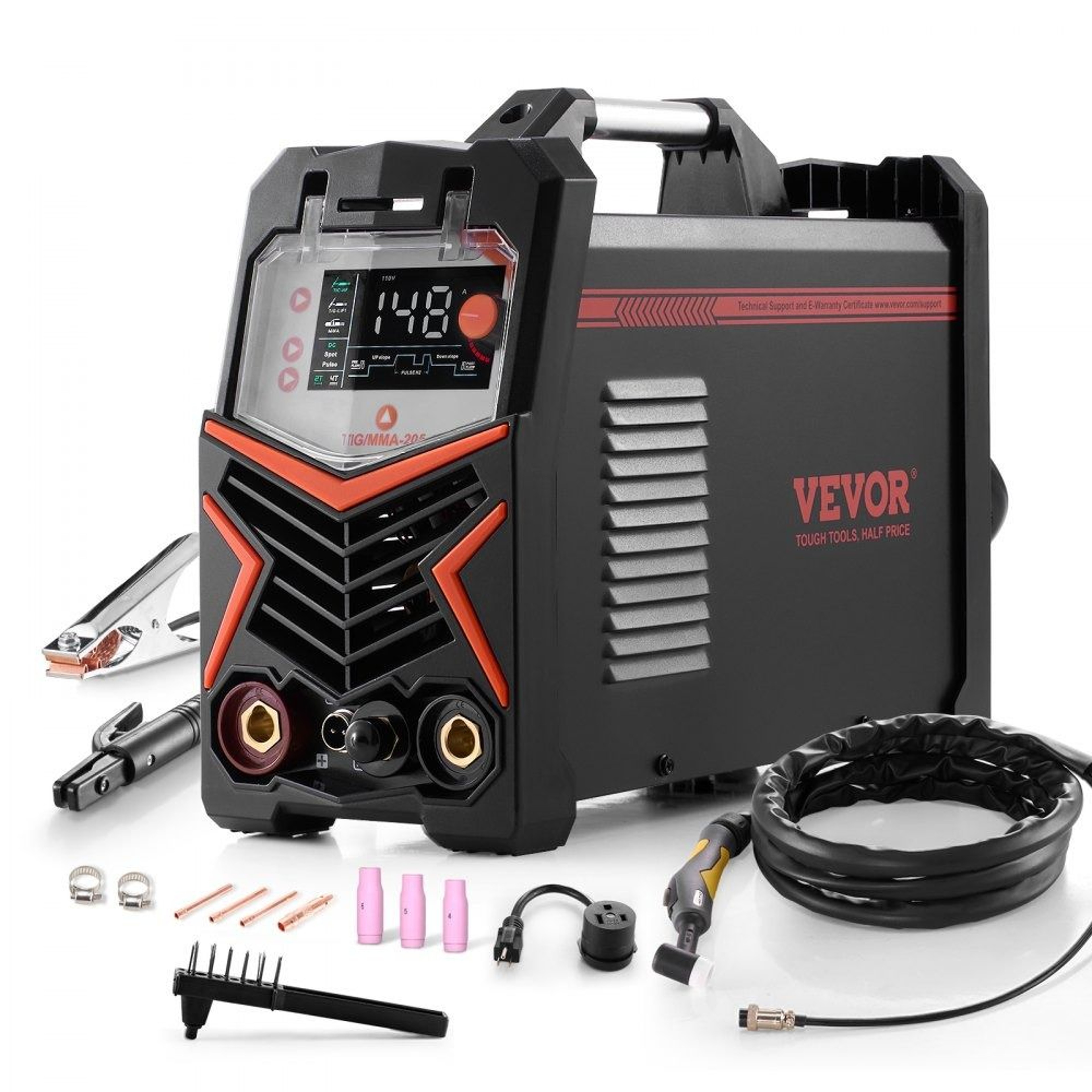 205A 3in1 TIG Welder With Pulse TIG Stick Welding And LED Display 0