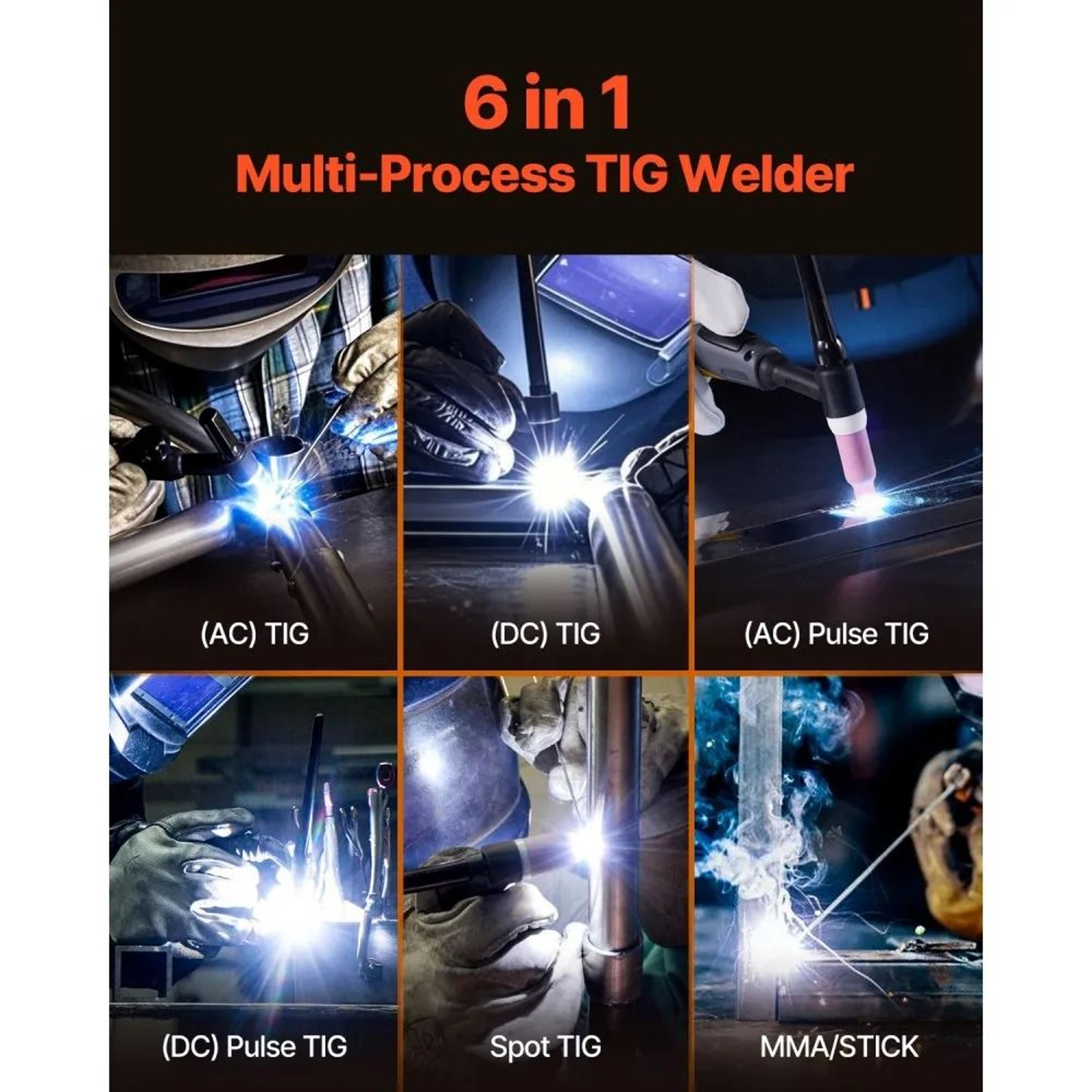 200A 6in1 TIG Welder With ACDC Pulse Welding And Dual Voltage 1