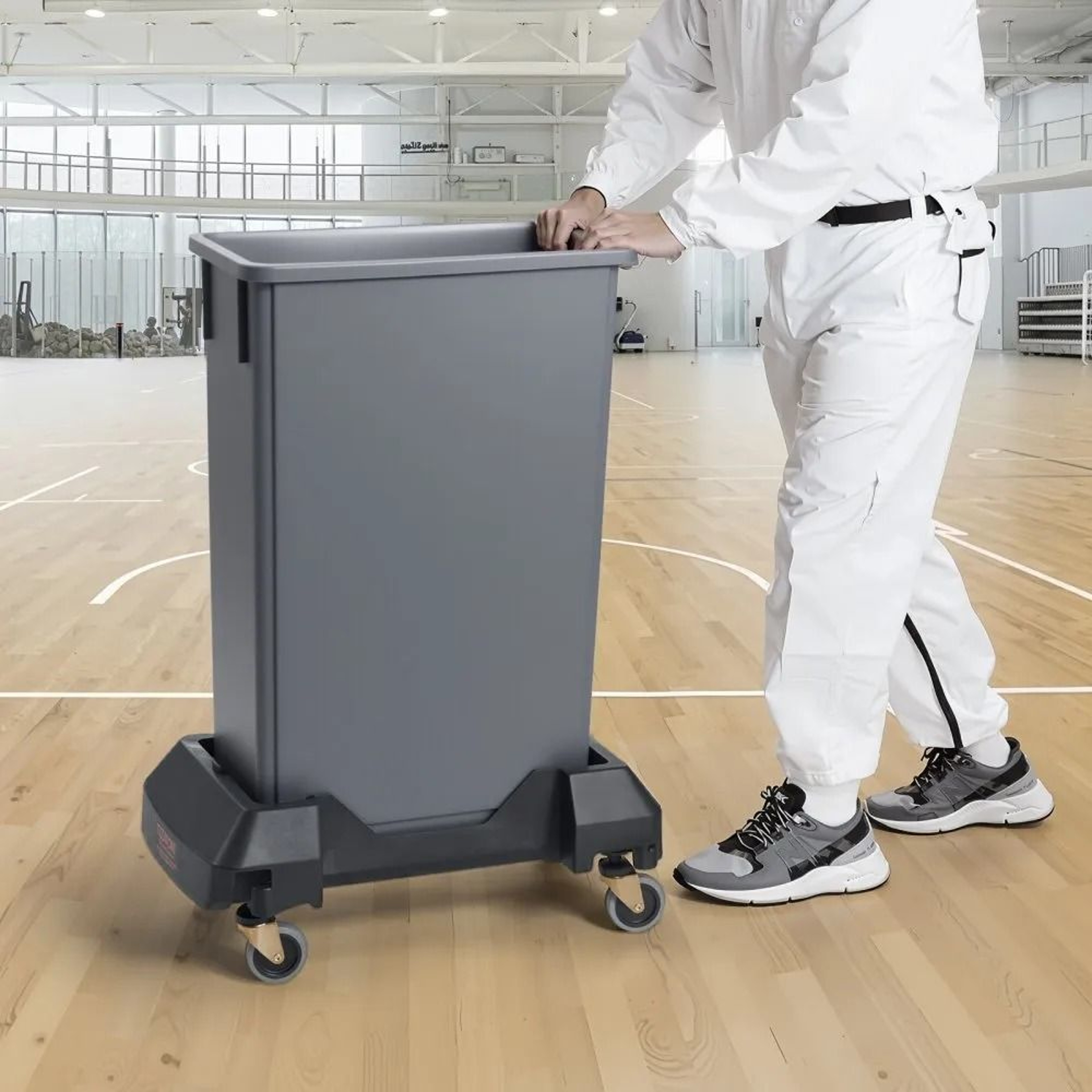 Trash Can Dolly For 16 And 23 Gallon Bins With 4 Lockable Wheels 200 Lb Capacity 6