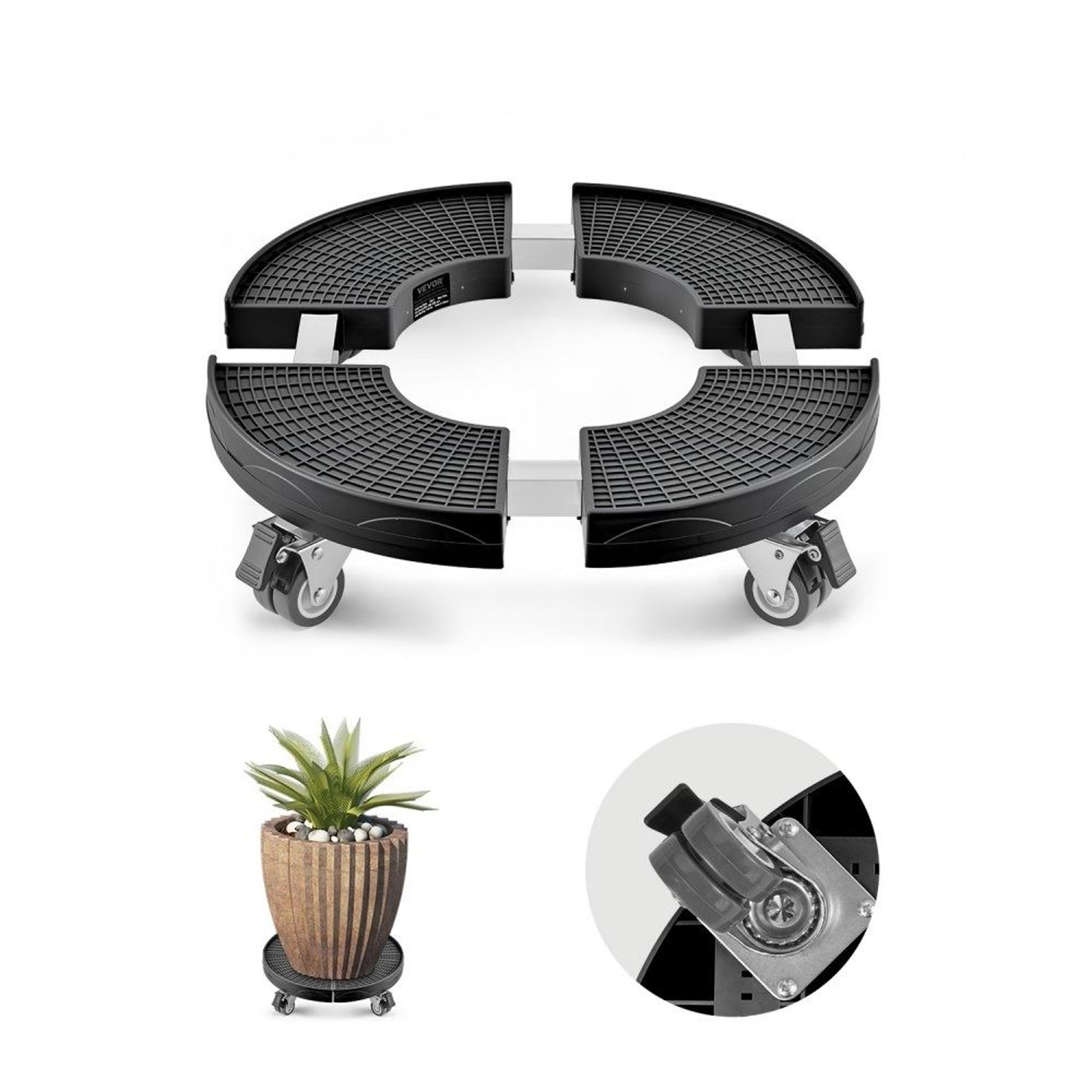 Adjustable Trash Can Dolly With Locking Wheels And 440 Lb Capacity 0