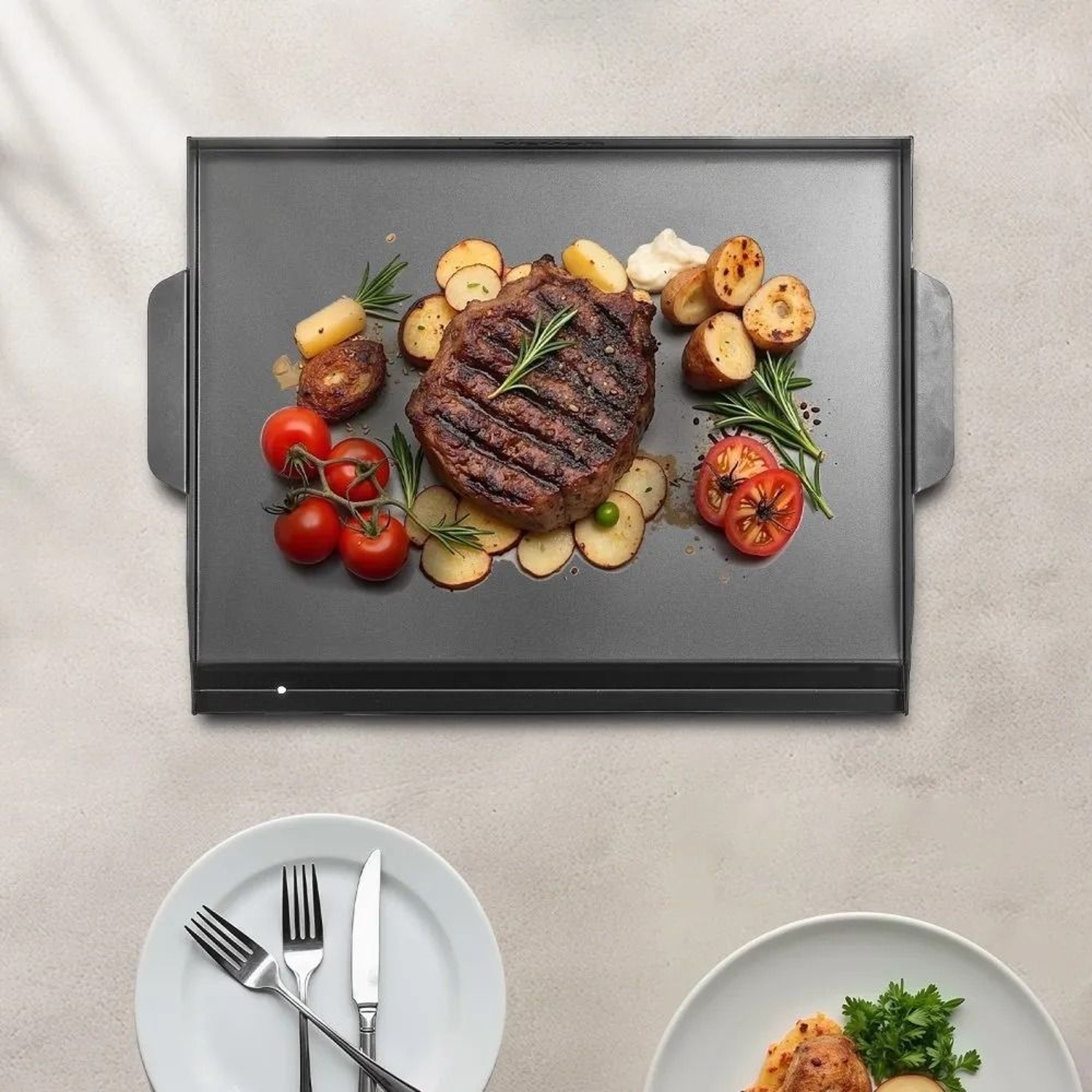 Carbon Steel Griddle 20 X 15 Inch Flat Top Grill Plate With Nonstick Coating 6