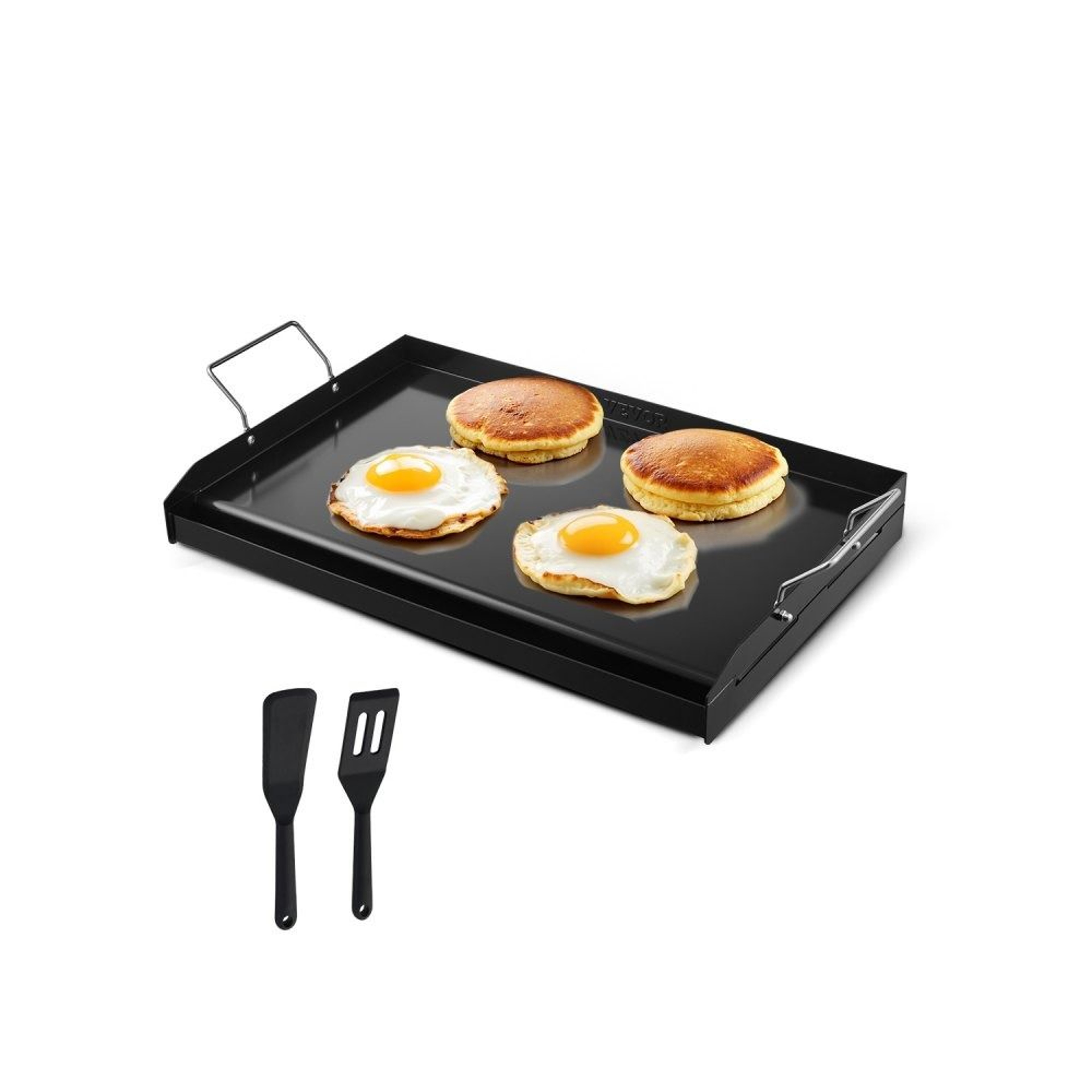 Carbon Steel Griddle 24Inch Flat Top Grill Plate With Removable Handles 0