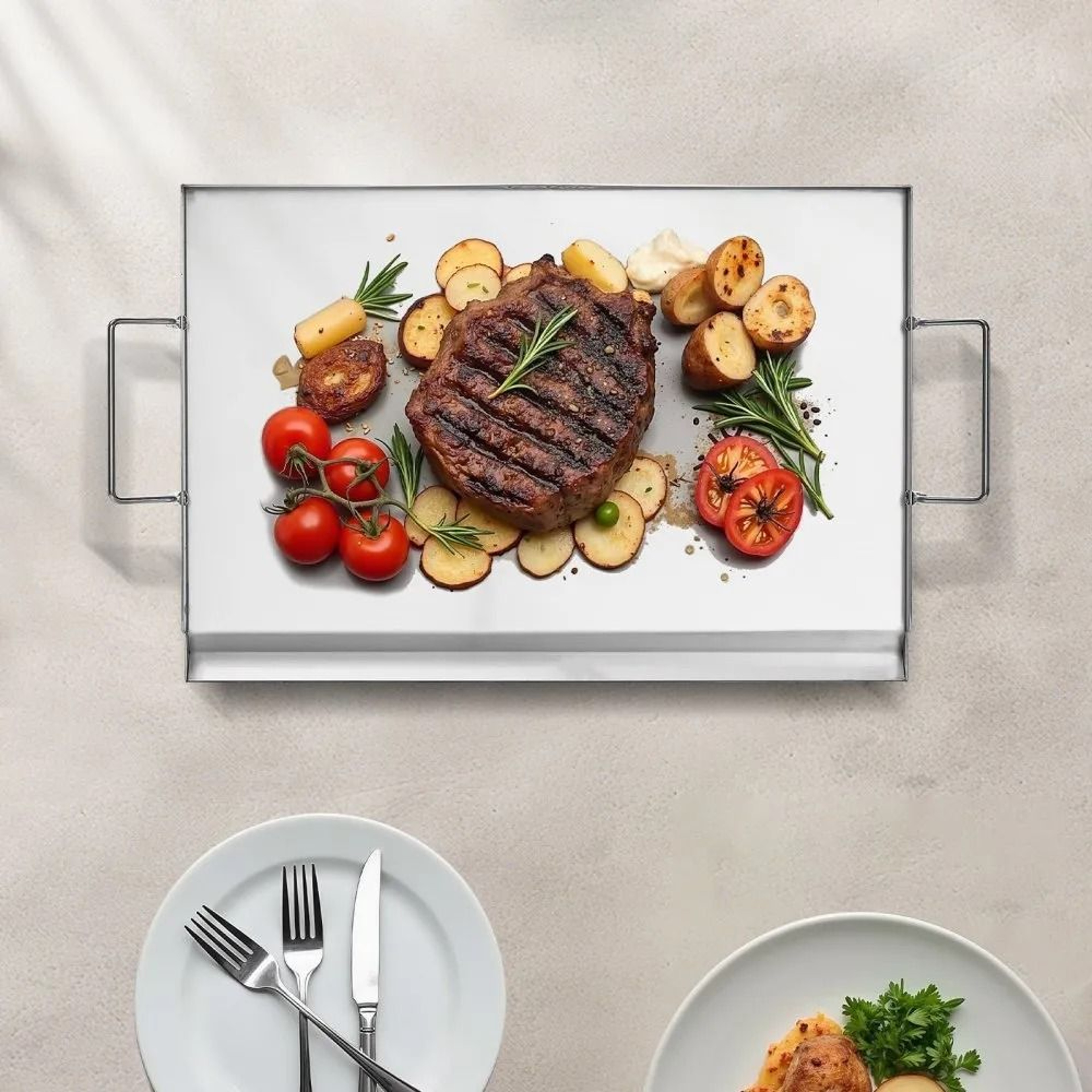 Stainless Steel Grill Griddle 23Inch Flat Top Cooking Plate For BBQ And Camping 6