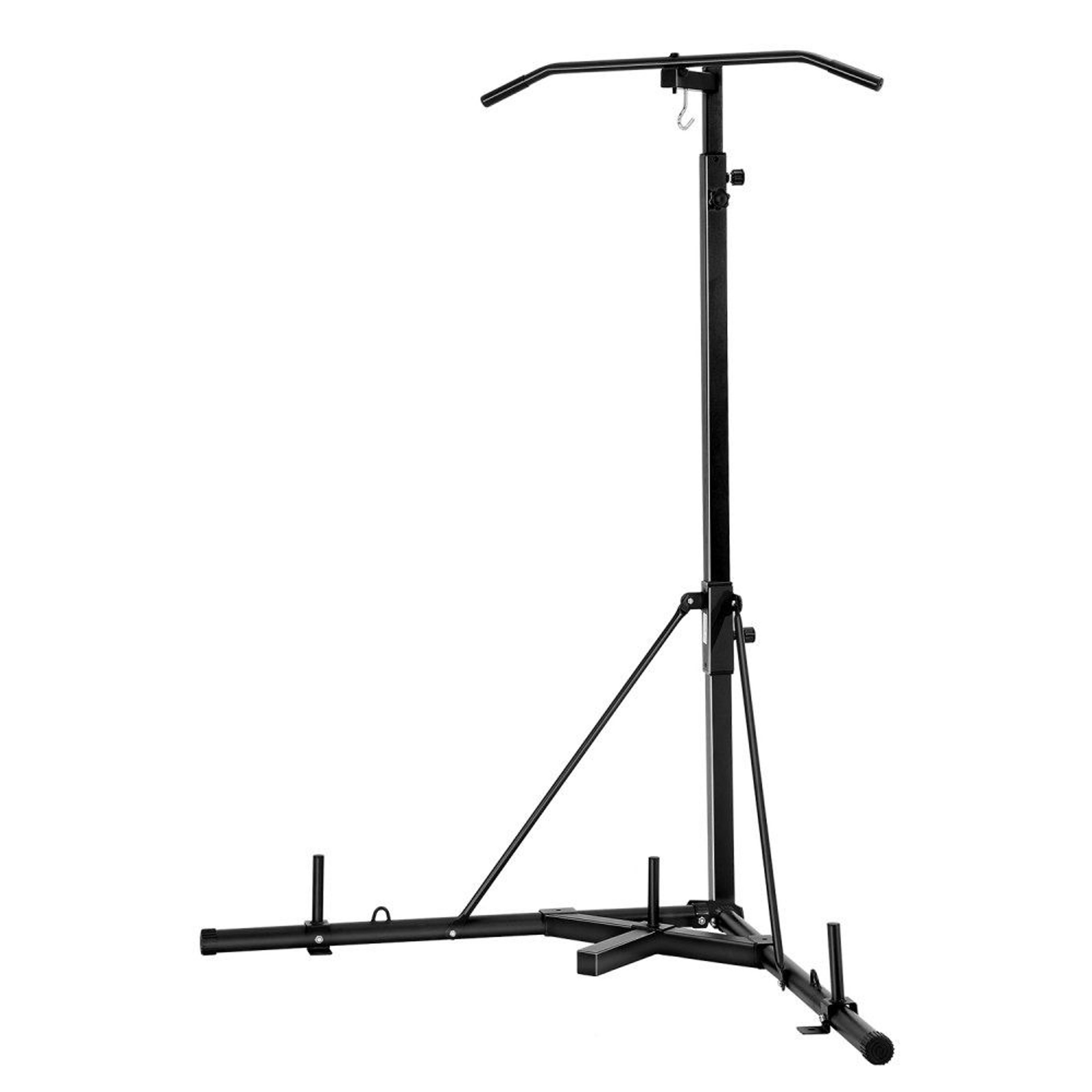2in1 Adjustable Punching Bag Stand With PullUp Bar HeavyDuty Steel Home Gym Rack 0
