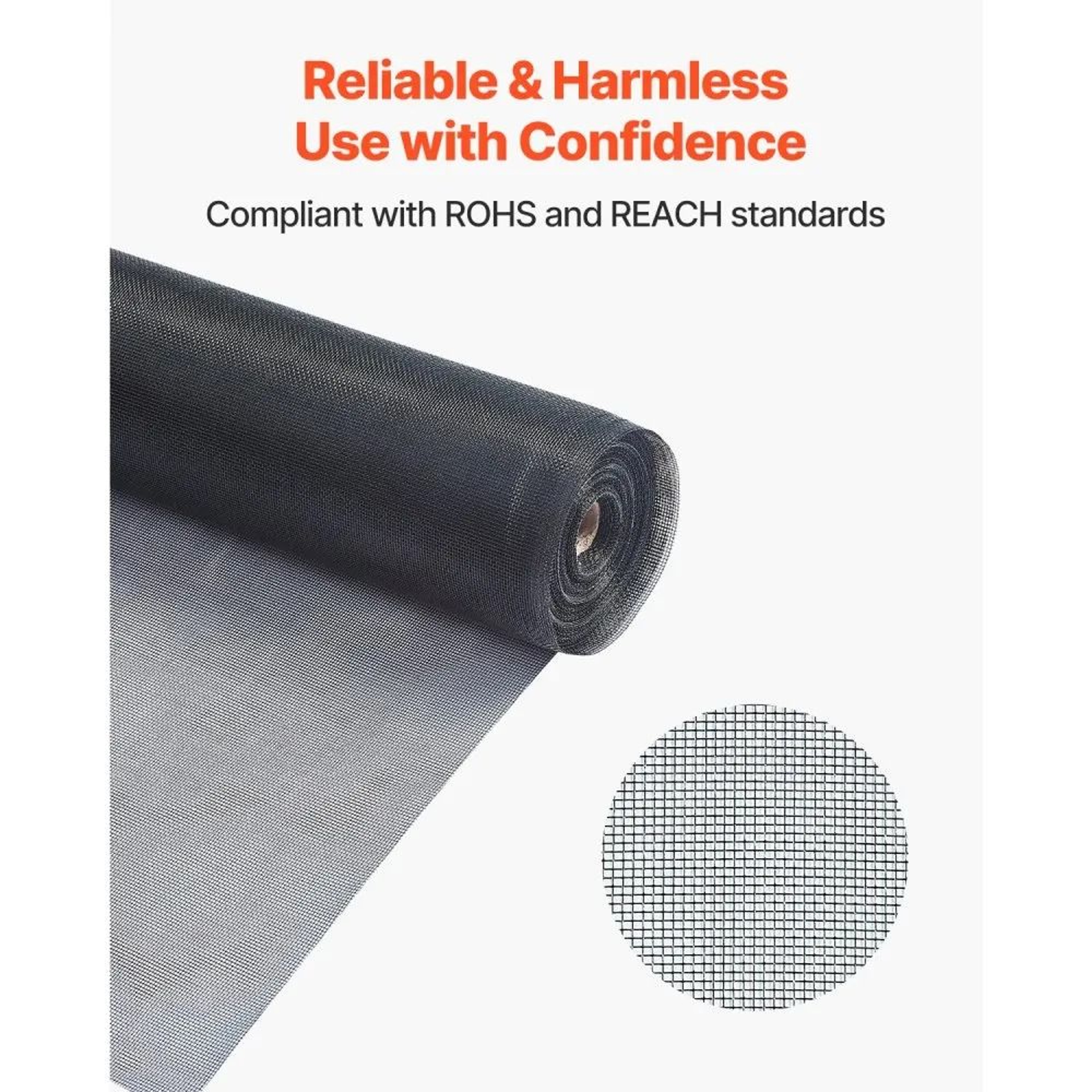 Fiberglass Window Screen Replacement Mesh Roll 100 Ft X 48 In Black 1
