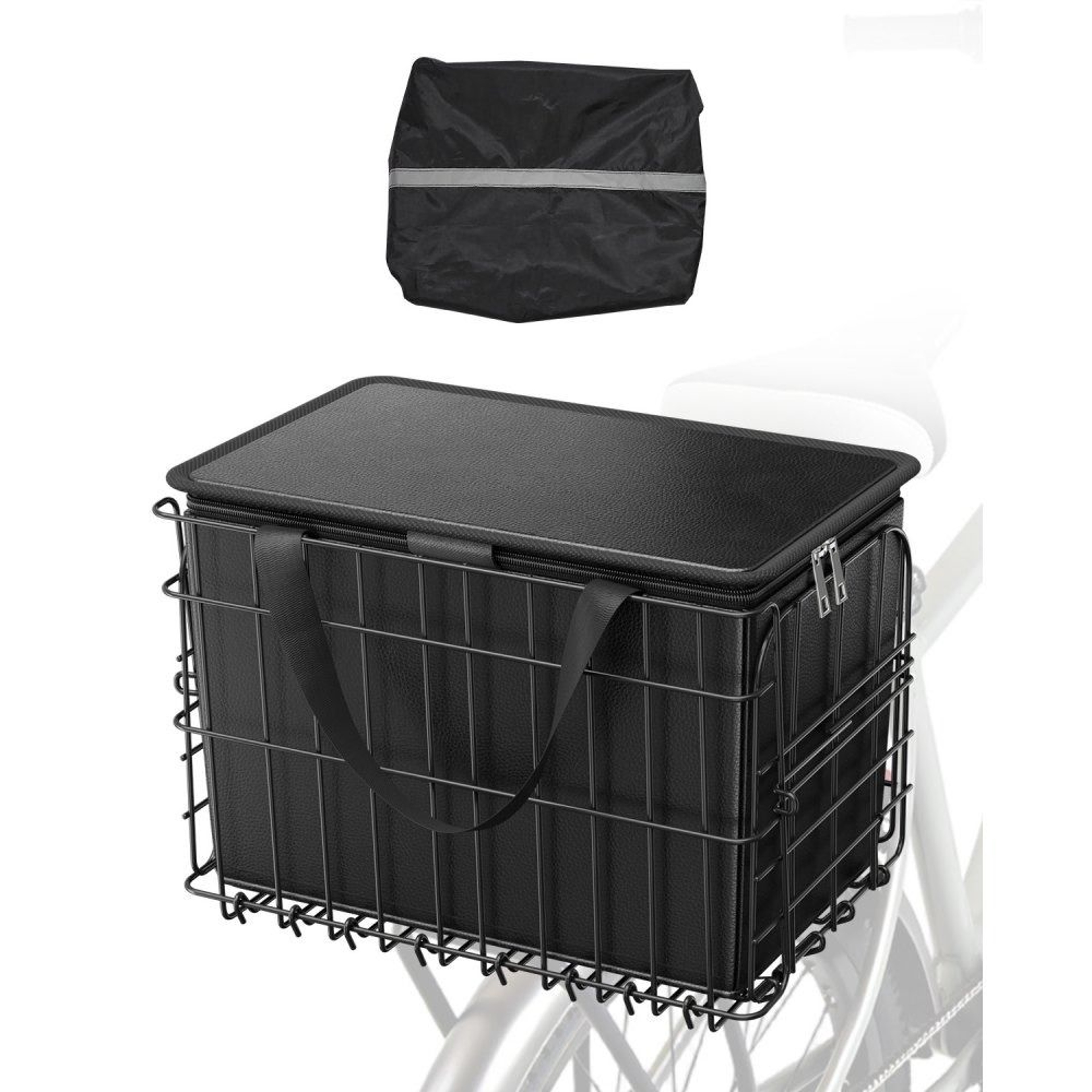 Foldable Rear Bike Basket With HeavyDuty Metal Frame And QuickRelease Design 0