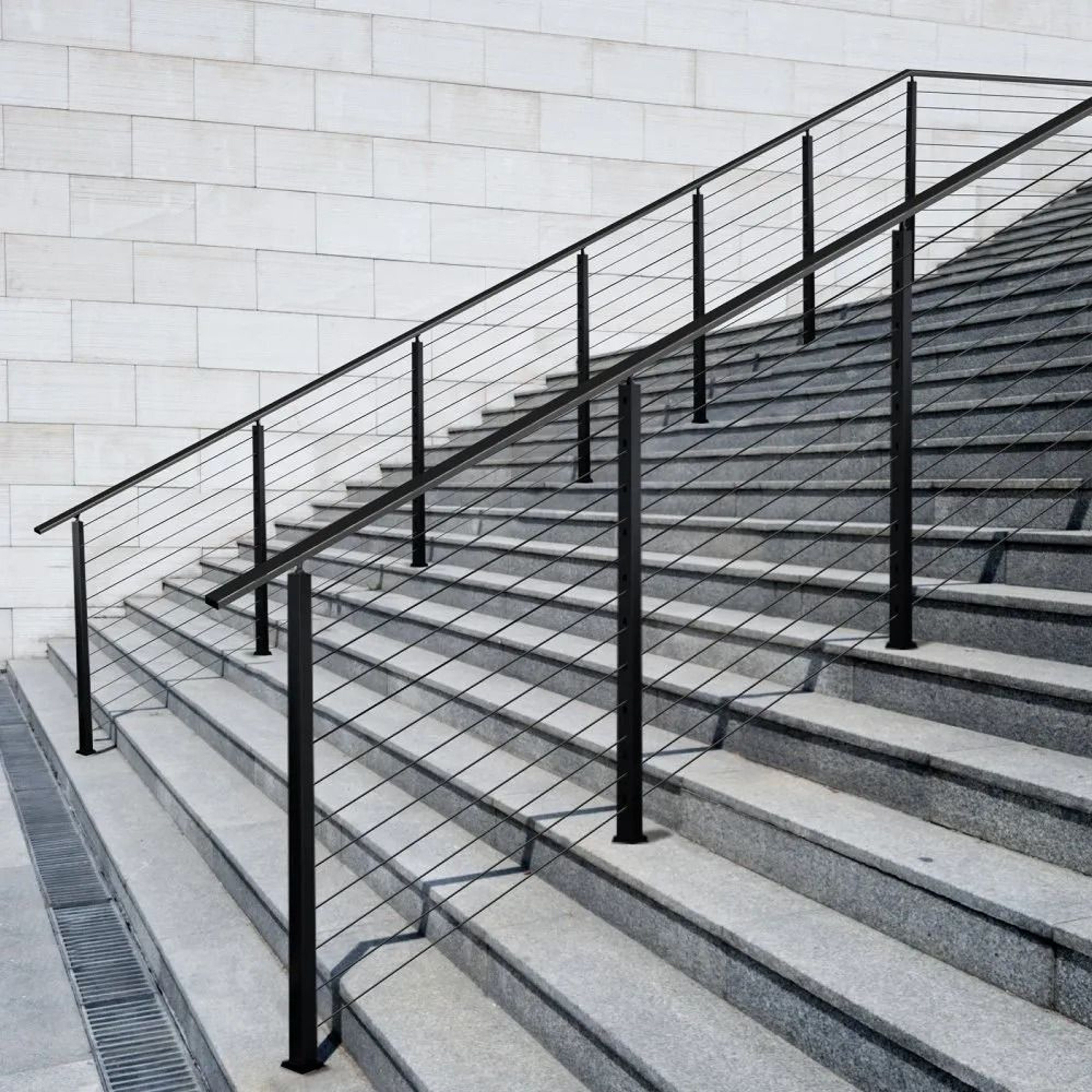 Stainless Steel Cable Railing Post With 30 Angled Holes And Brackets 6