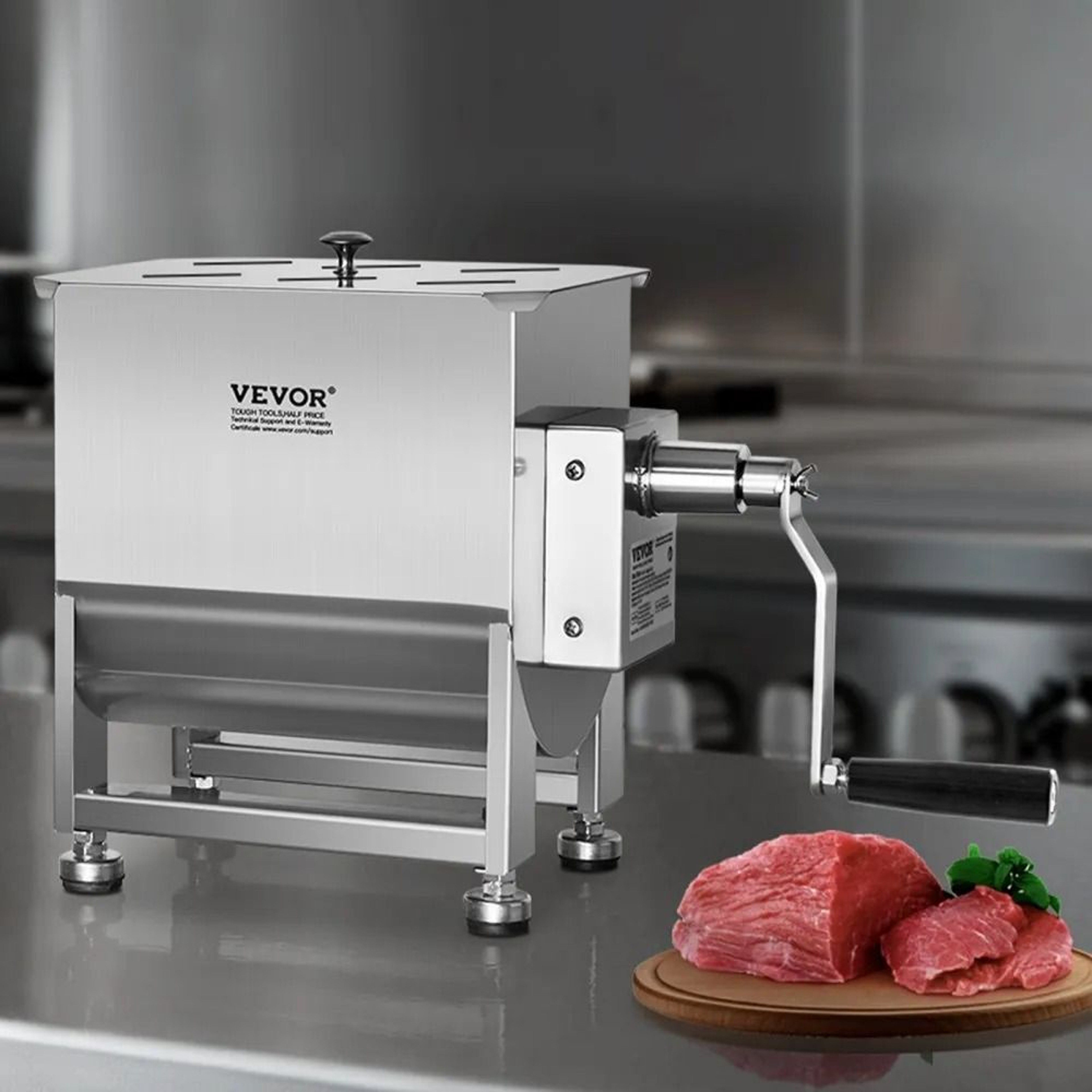 Manual Meat Mixer With 20L Stainless Steel Tank And 30 Lb Mixing Capacity 7