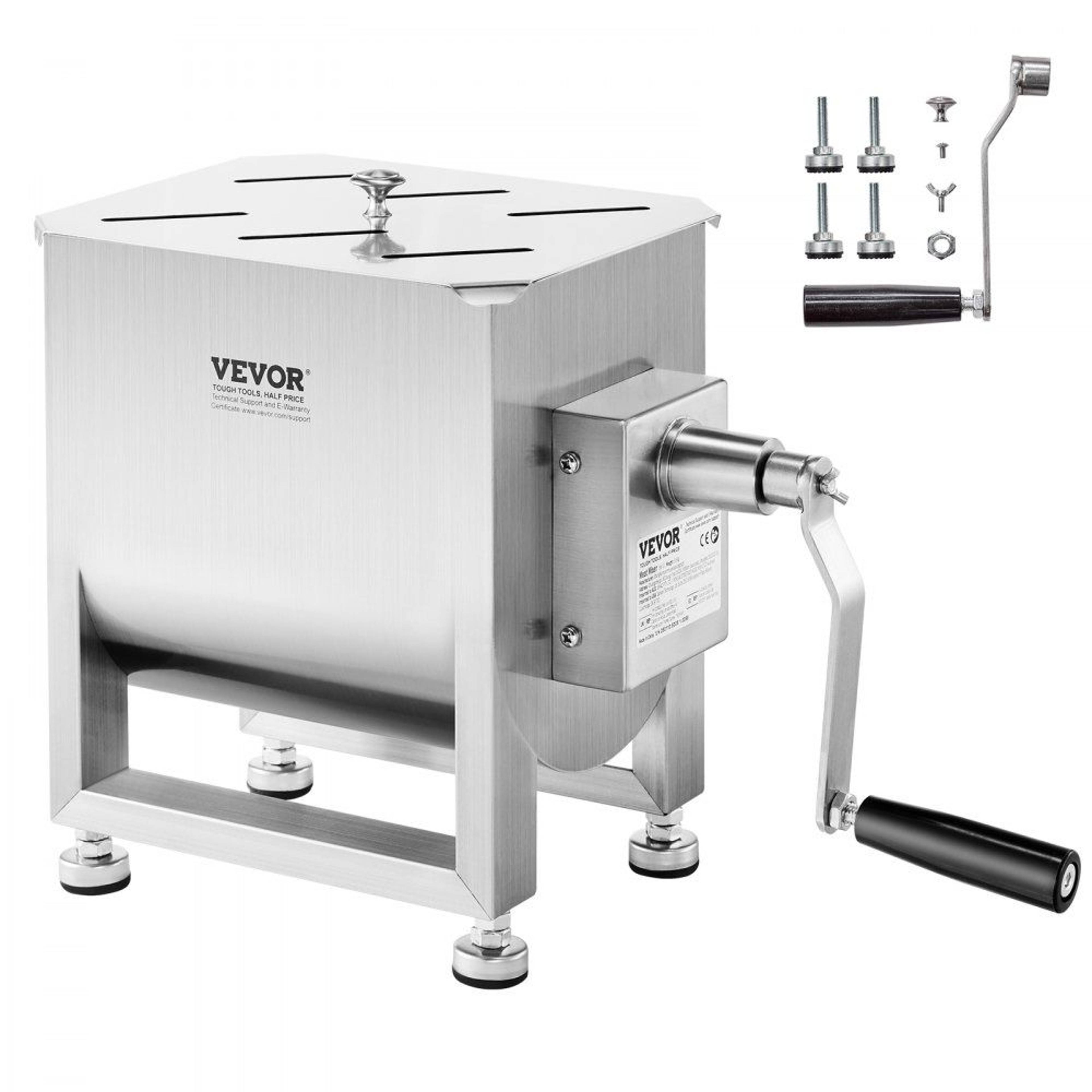 Manual Meat Mixer With 10L Stainless Steel Tank And 15 Lb Mixing Capacity 0