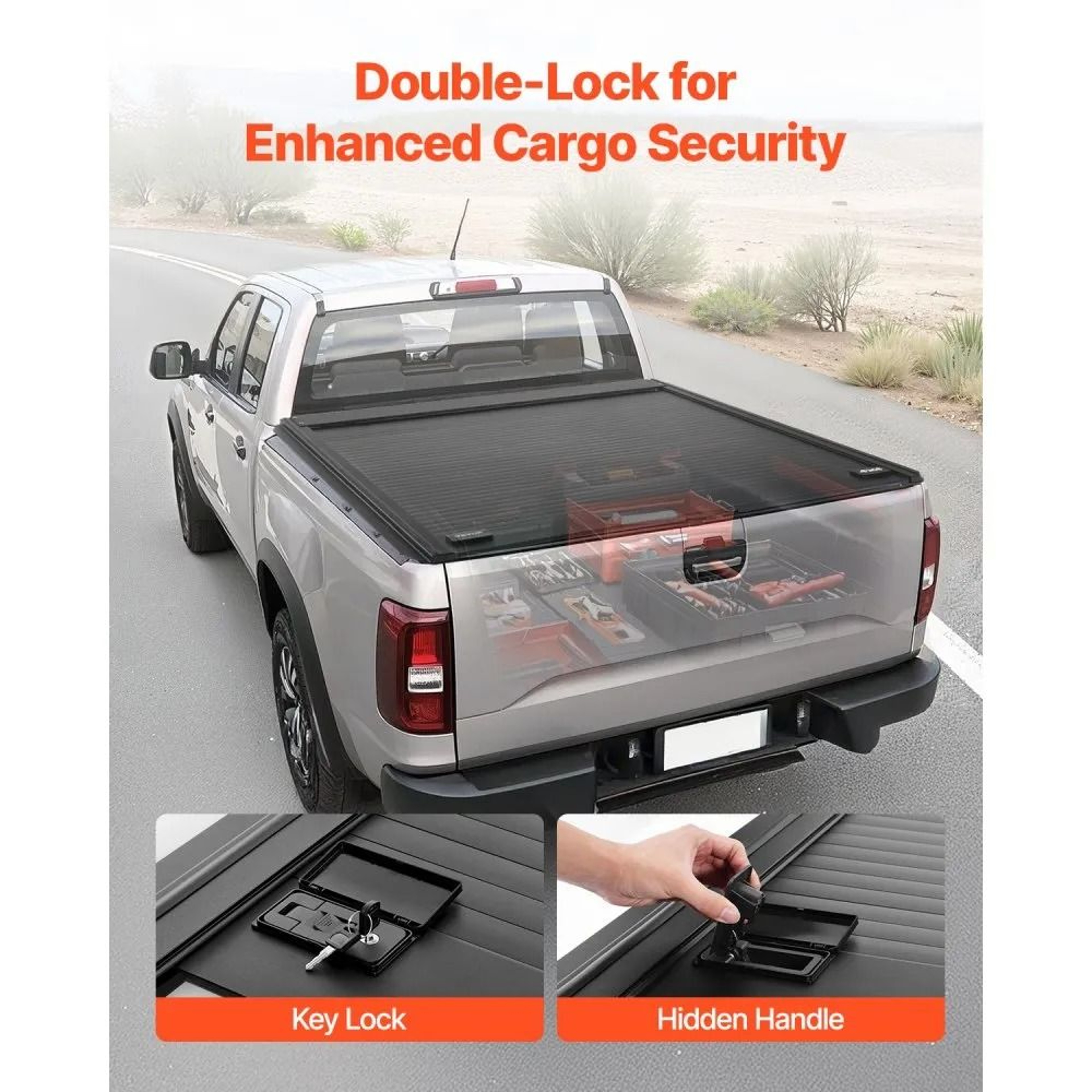 Retractable Hard Tonneau Cover For 20222024 Toyota Tundra 55 Ft Bed With Double Locks 5