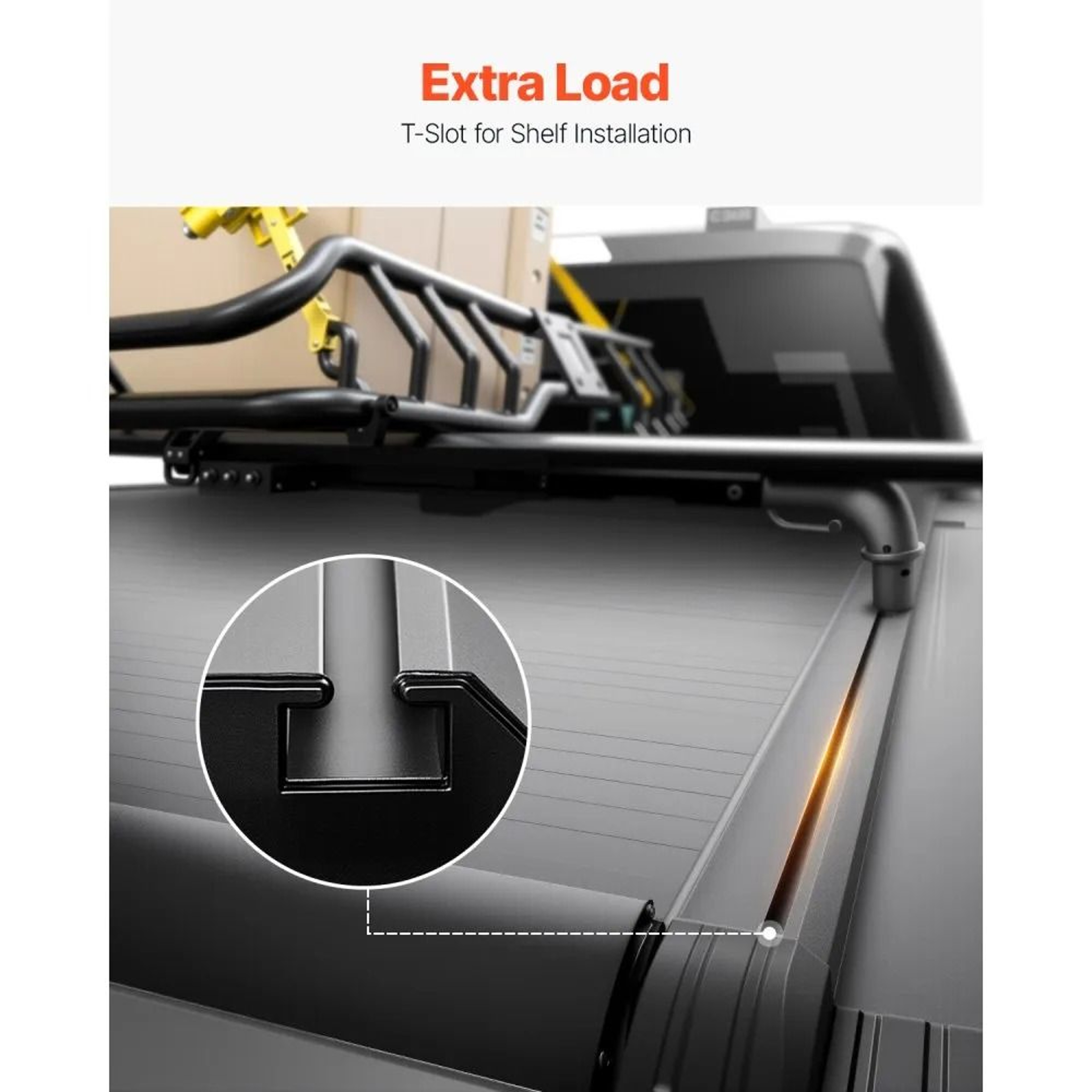 Retractable Hard Tonneau Cover For Toyota Tundra 55 Ft Bed With Lock And TSlot Rails 1