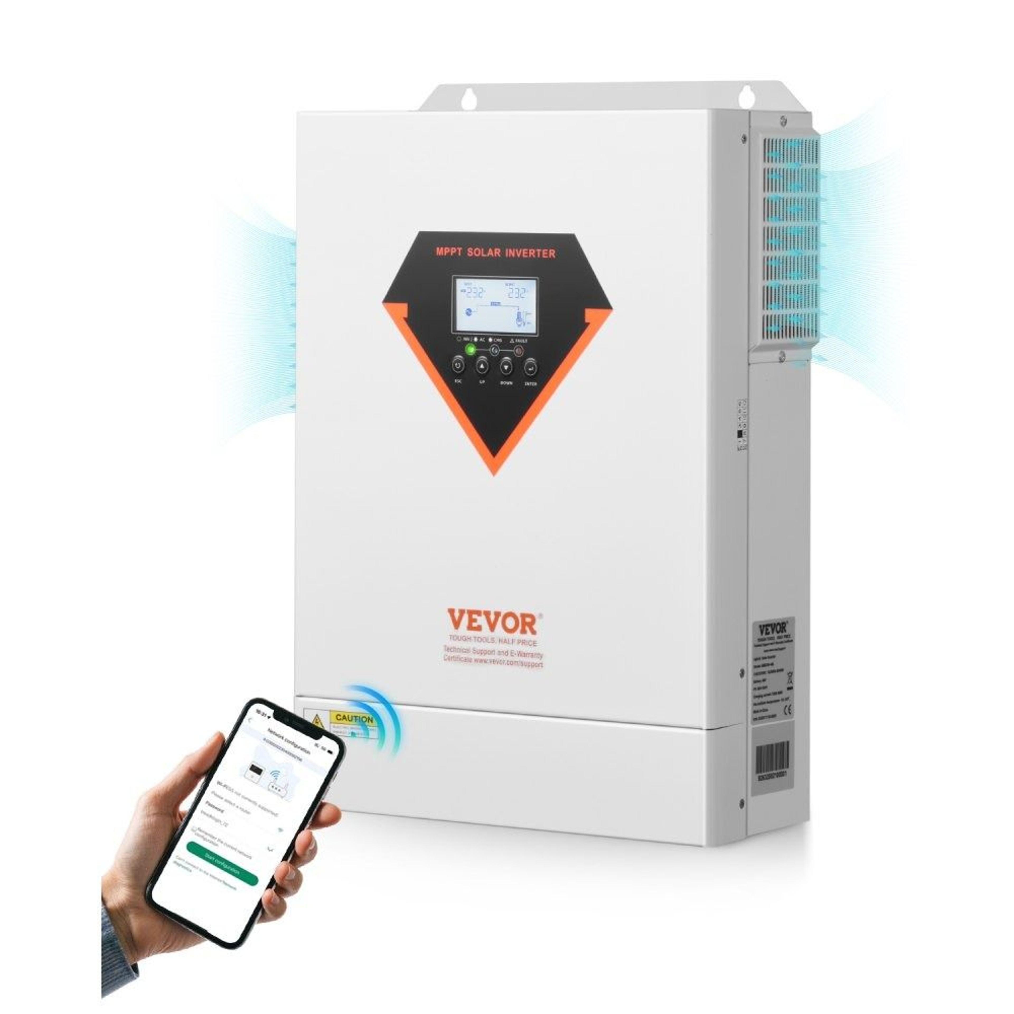 6000W Hybrid Solar Inverter With 120A MPPT Controller And Pure Sine Wave Output 0