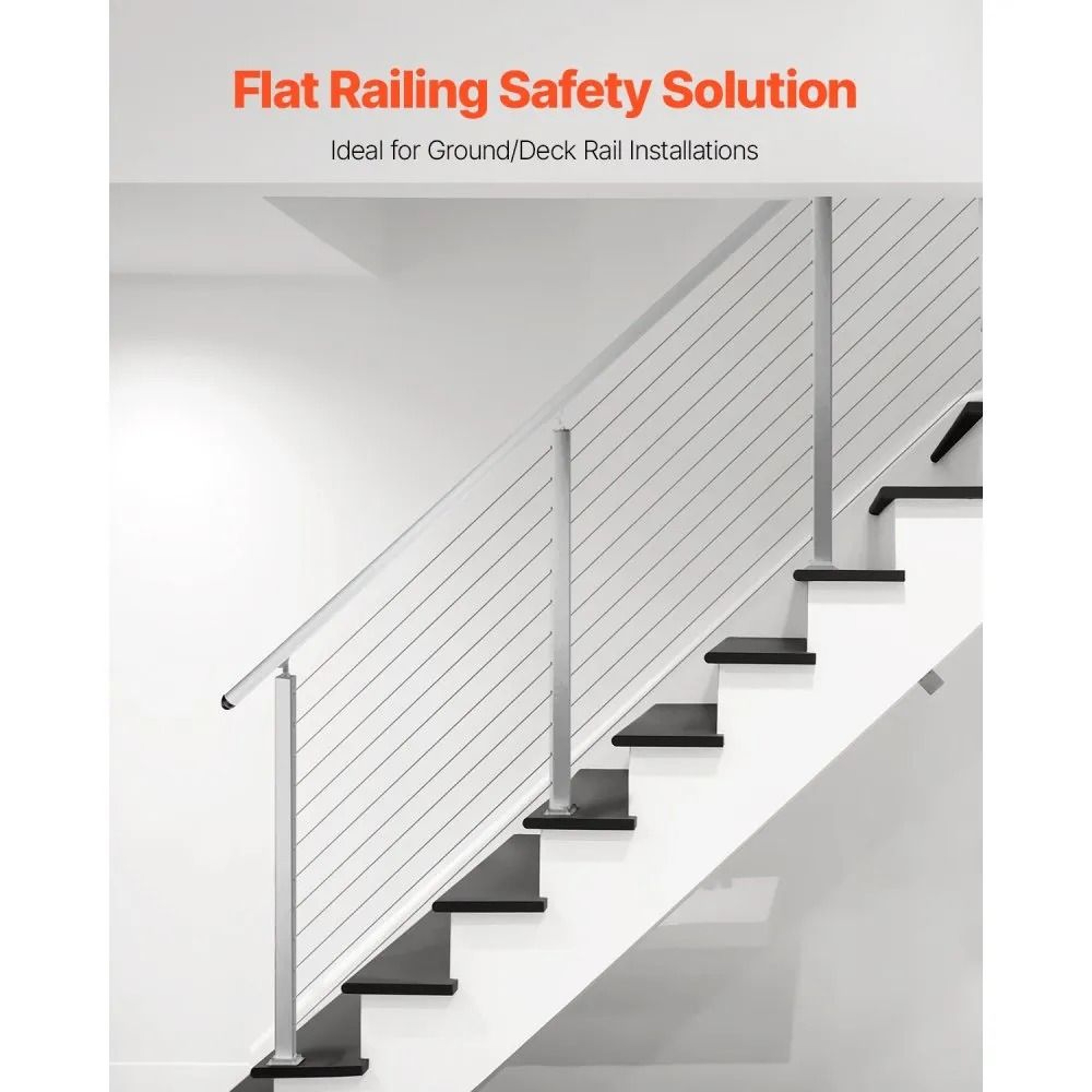 Stainless Steel Cable Railing Post With 30 Angled Holes And Handrail Brackets 1