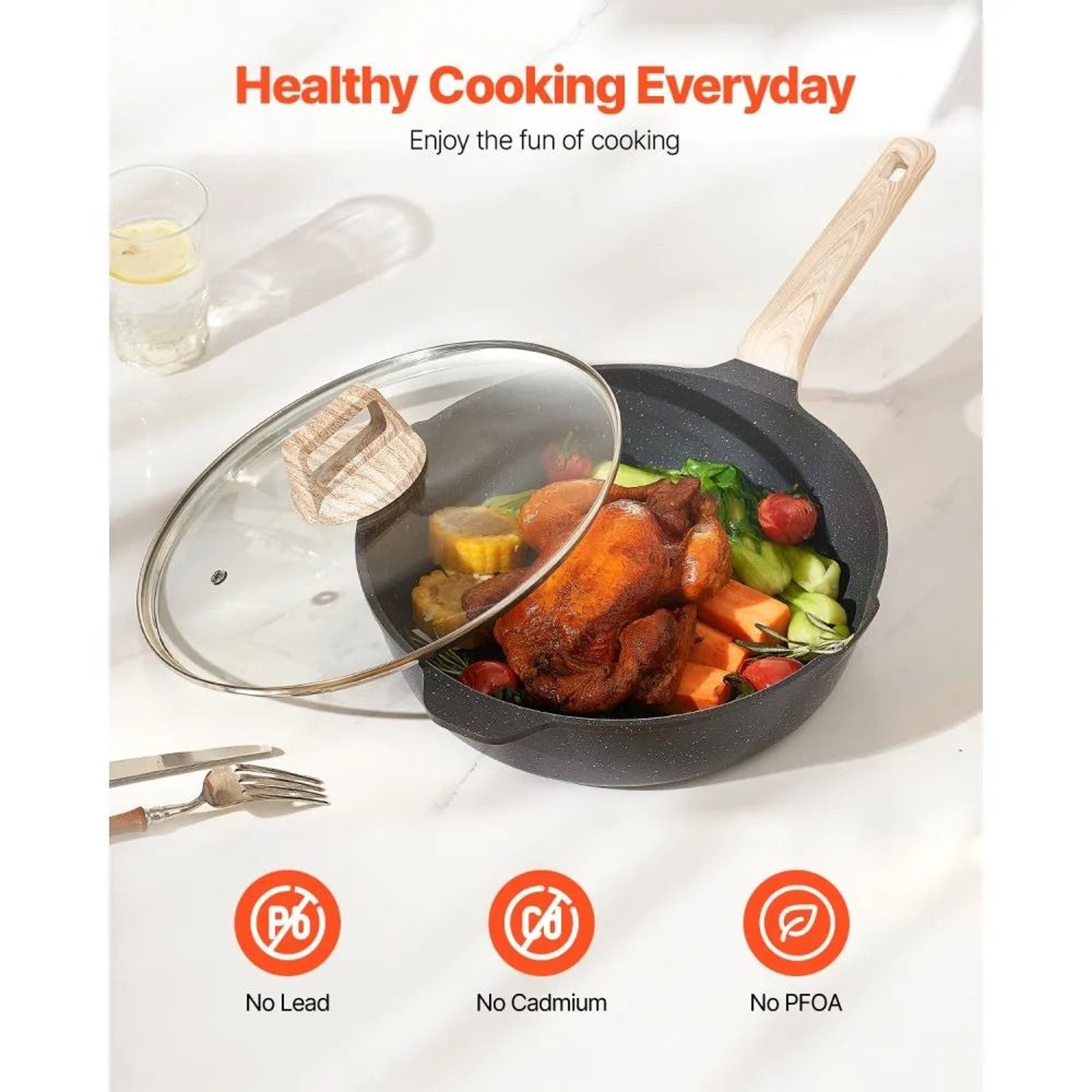 Nonstick Pots And Pans Set With Granite Coating And Induction Compatibility 5