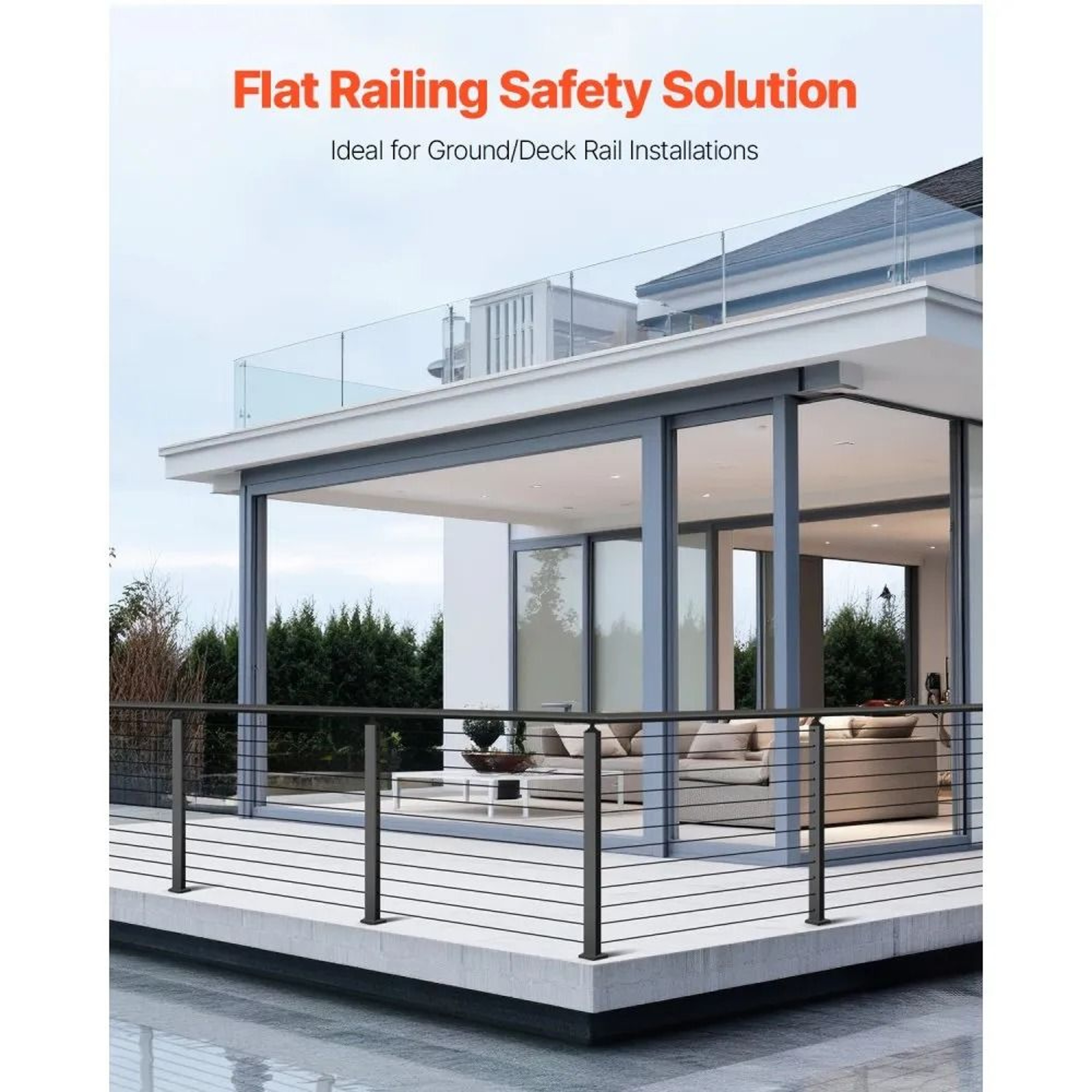 42Inch Stainless Steel Cable Railing Post With PreDrilled Horizontal Holes 1