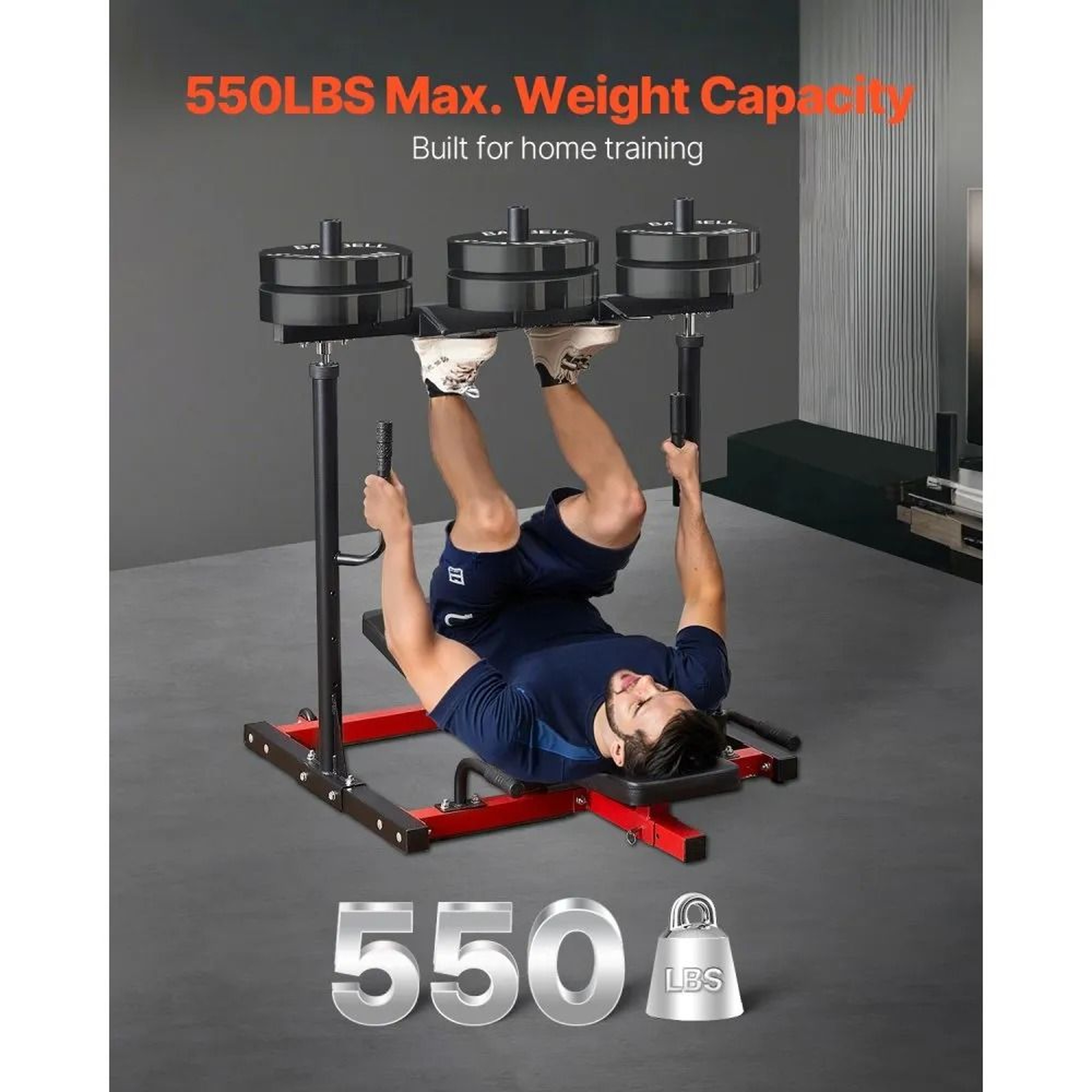 Vertical Leg Press Machine With Adjustable Positions And 550 Lb Capacity 1
