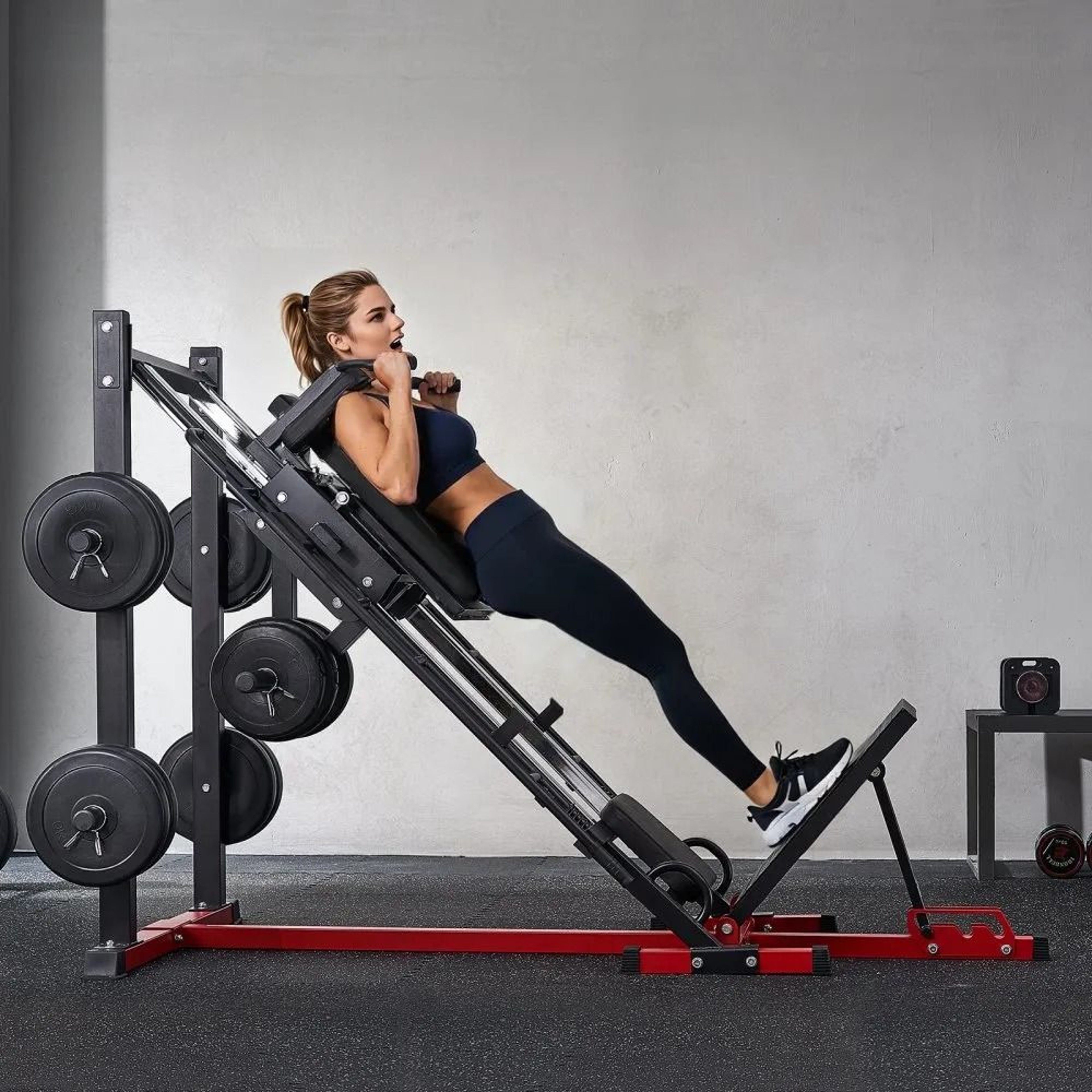 Leg Press Hack Squat Machine With Adjustable Backrest And Linear Bearings 6