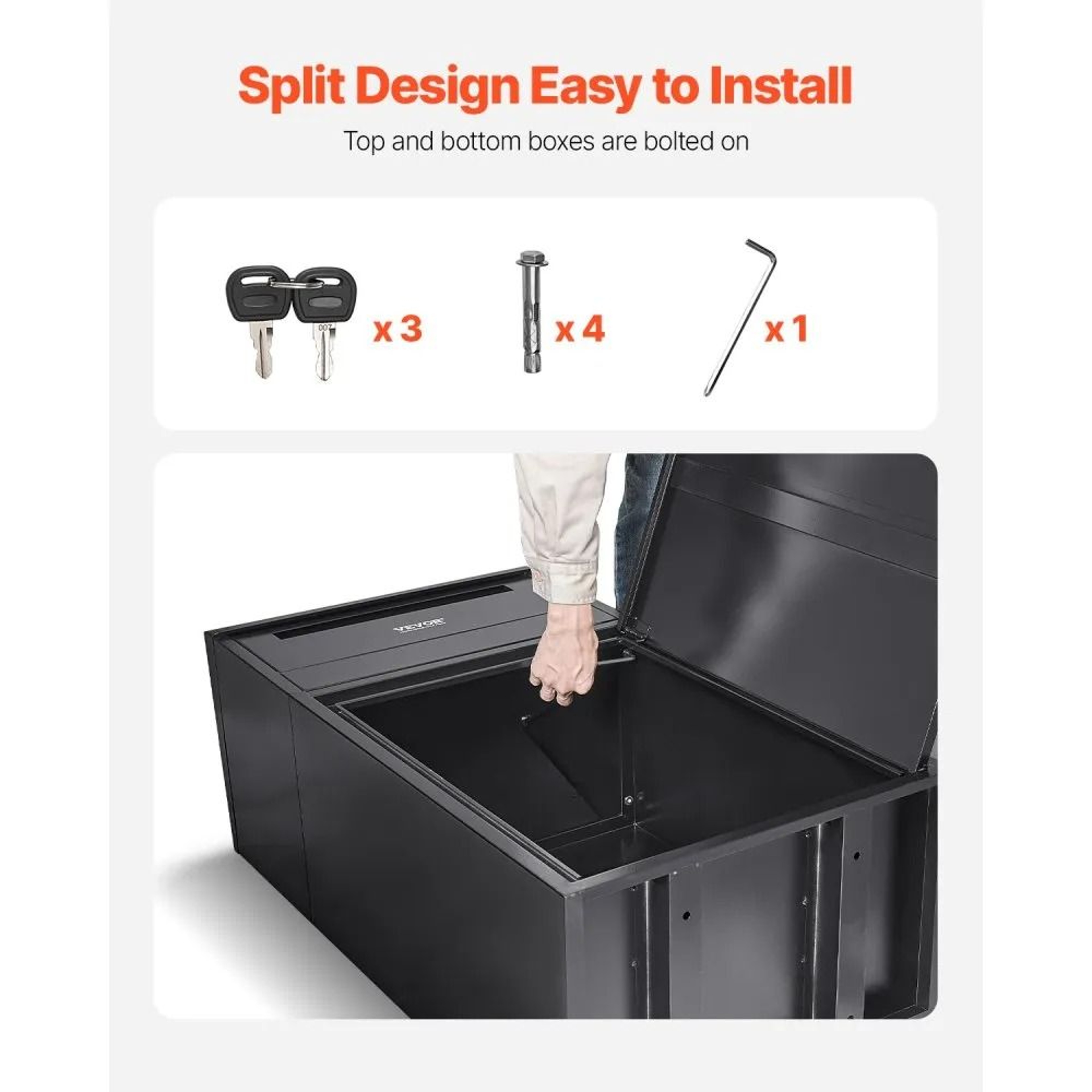 Lockable Outdoor Package Delivery Box With AntiTheft Design And Galvanized Steel Construction 3