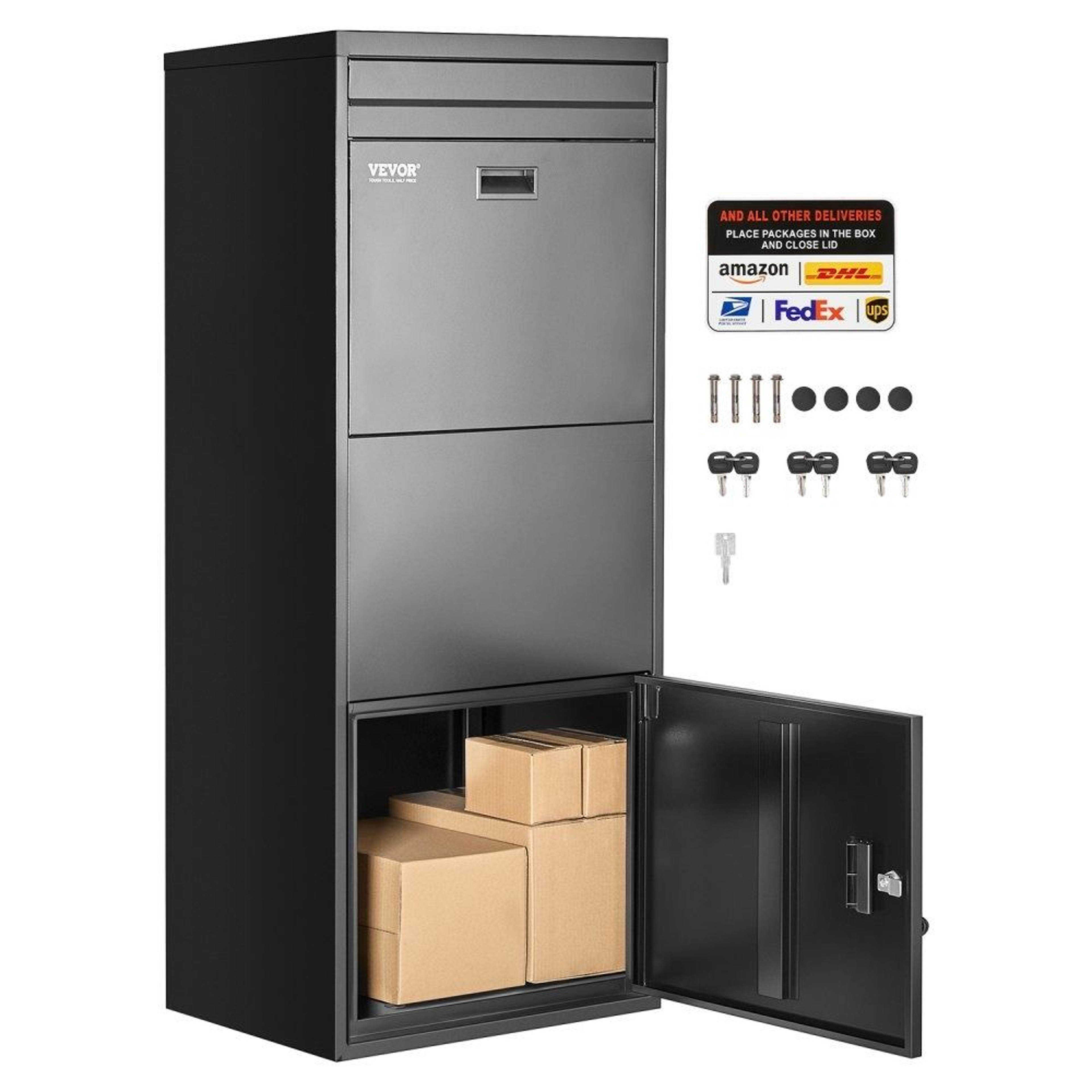 Lockable Outdoor Package Delivery Box With AntiTheft Design And WeatherResistant Steel 0