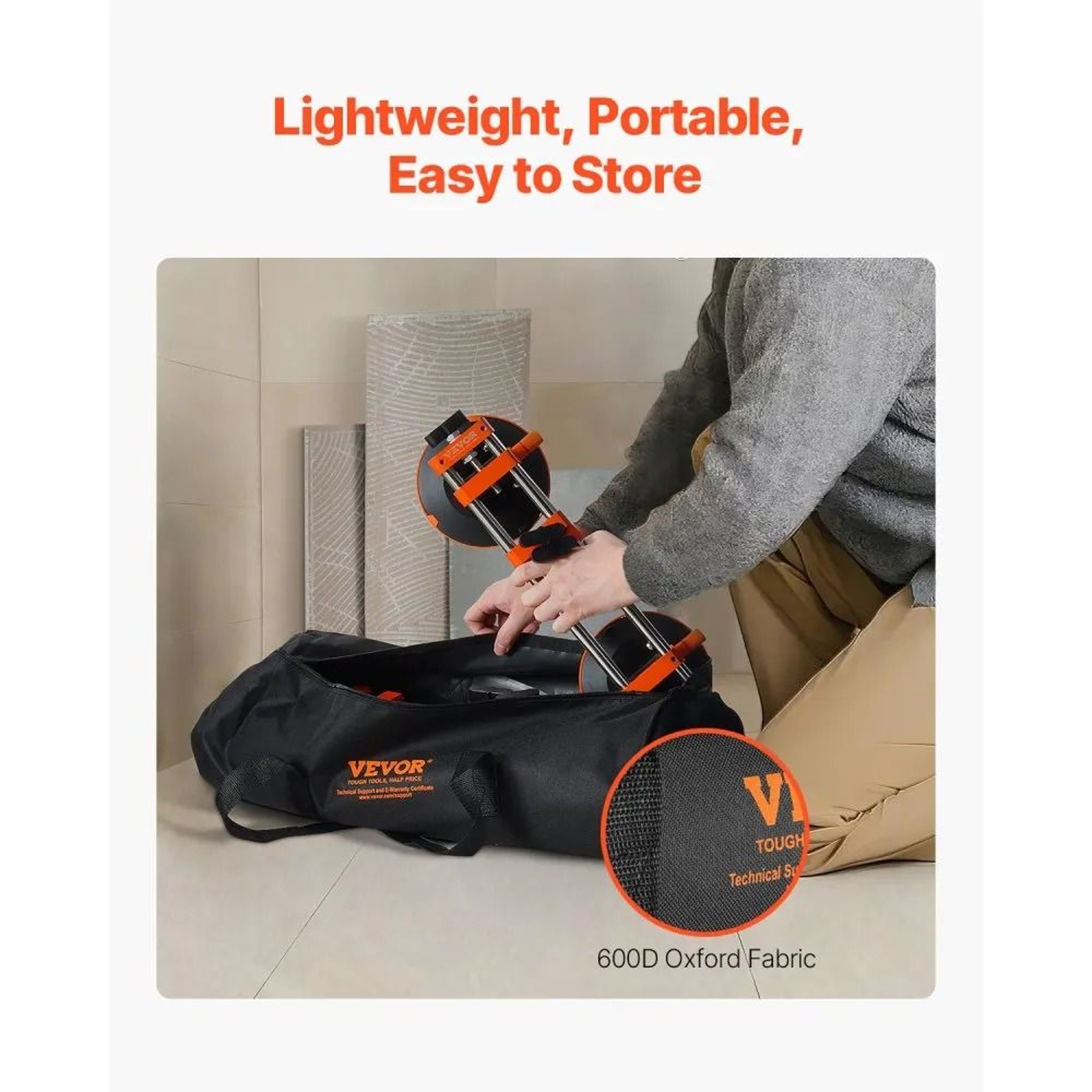 Granite Seam Setter 2Pack With 6Inch Vacuum Suction Cups And Tool Bag 1