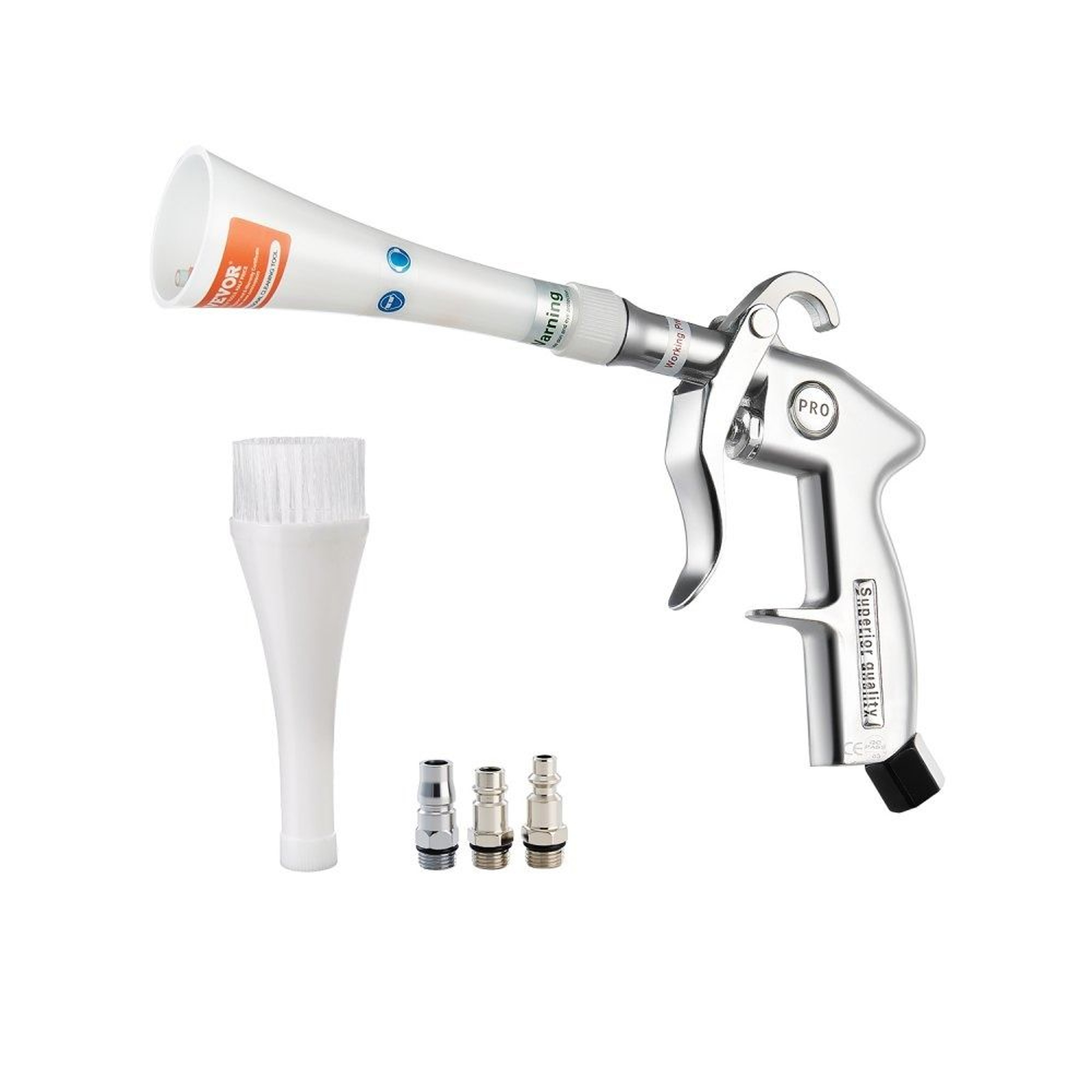 HighPressure Car Cleaning Air Blow Gun With 360 Rotating Nozzle And Brush Attachment 0