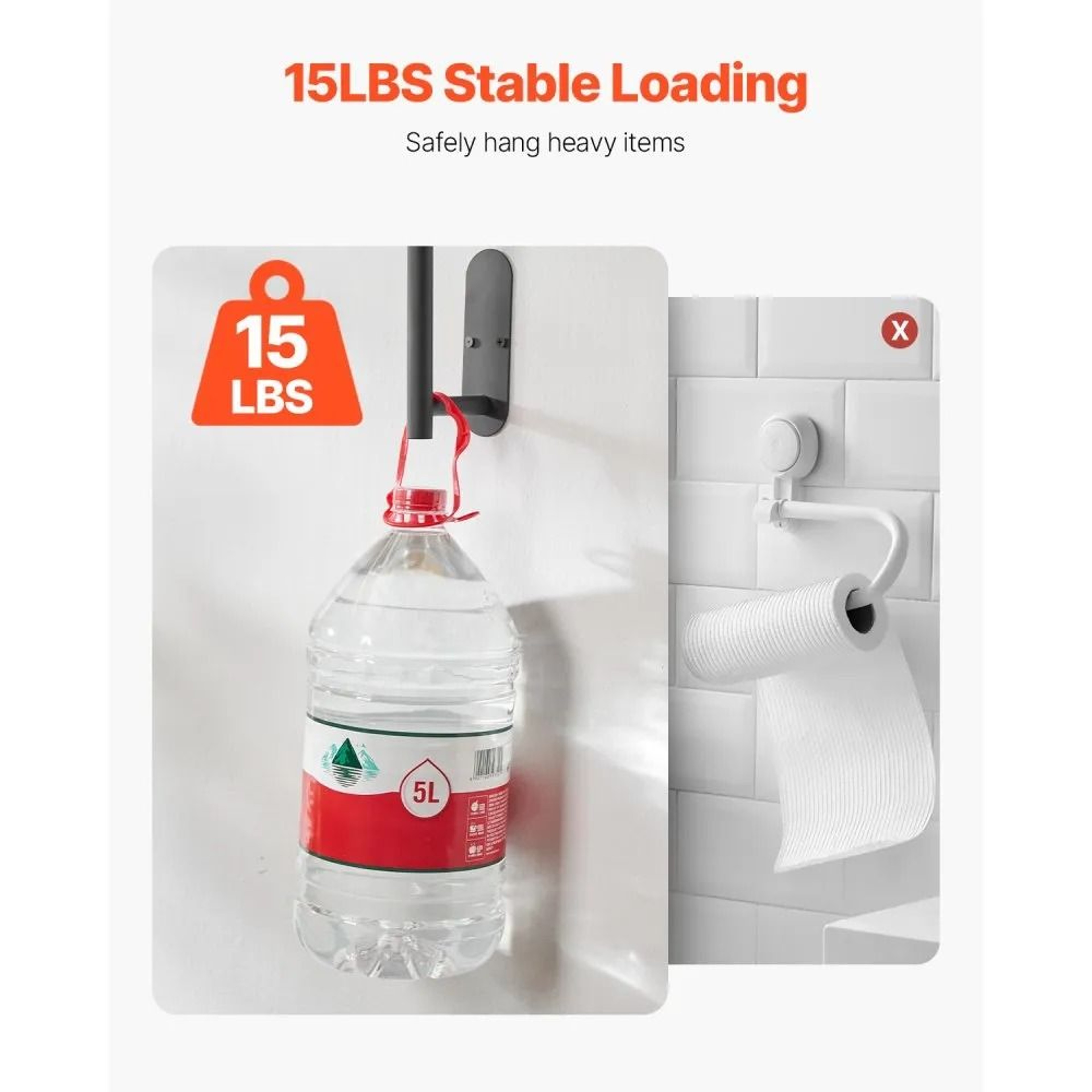 Stainless Steel Paper Towel Holder Under Cabinet With Adhesive Or Drill Mount 4