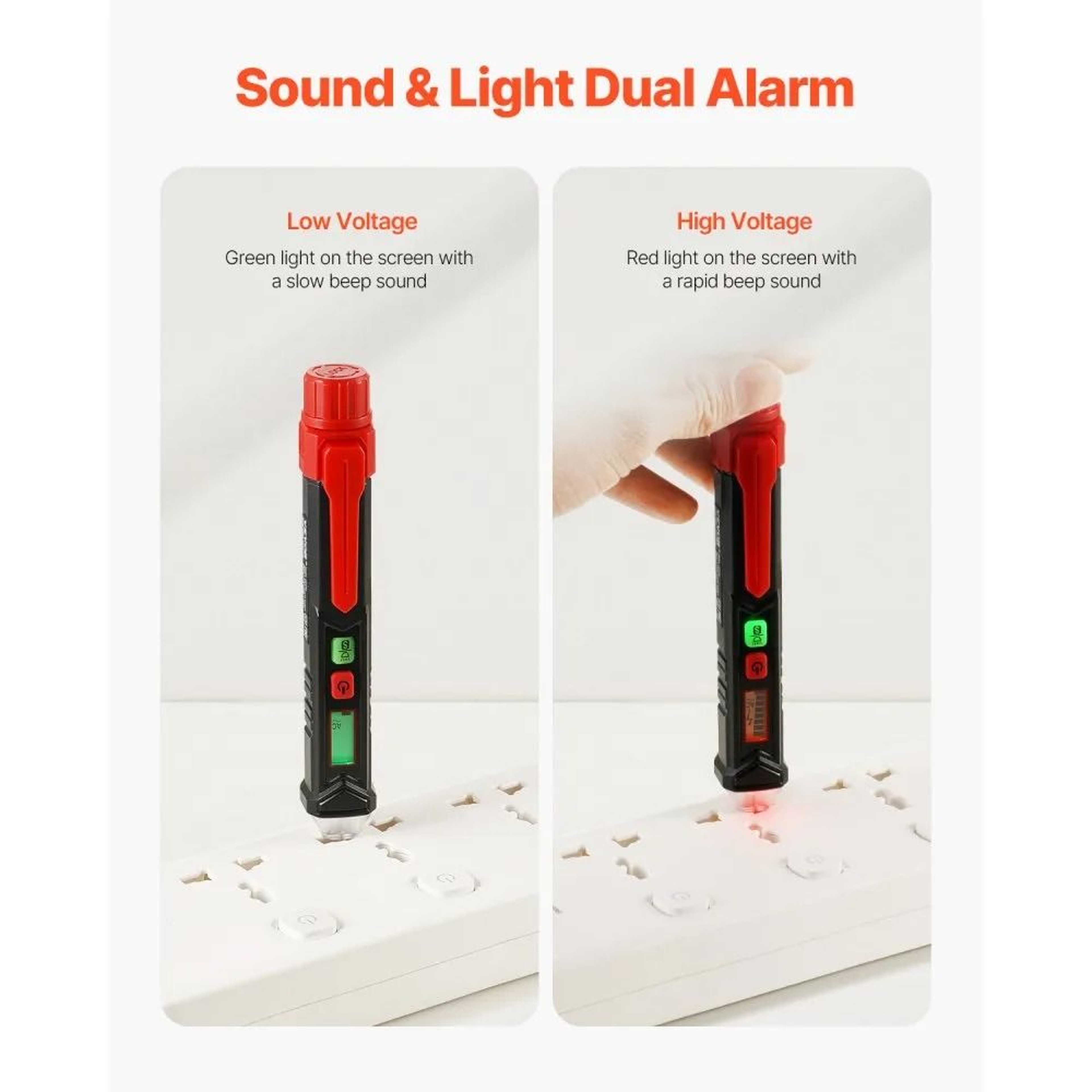 NonContact Voltage Tester Pen With Adjustable Sensitivity And Audible Alarms 3