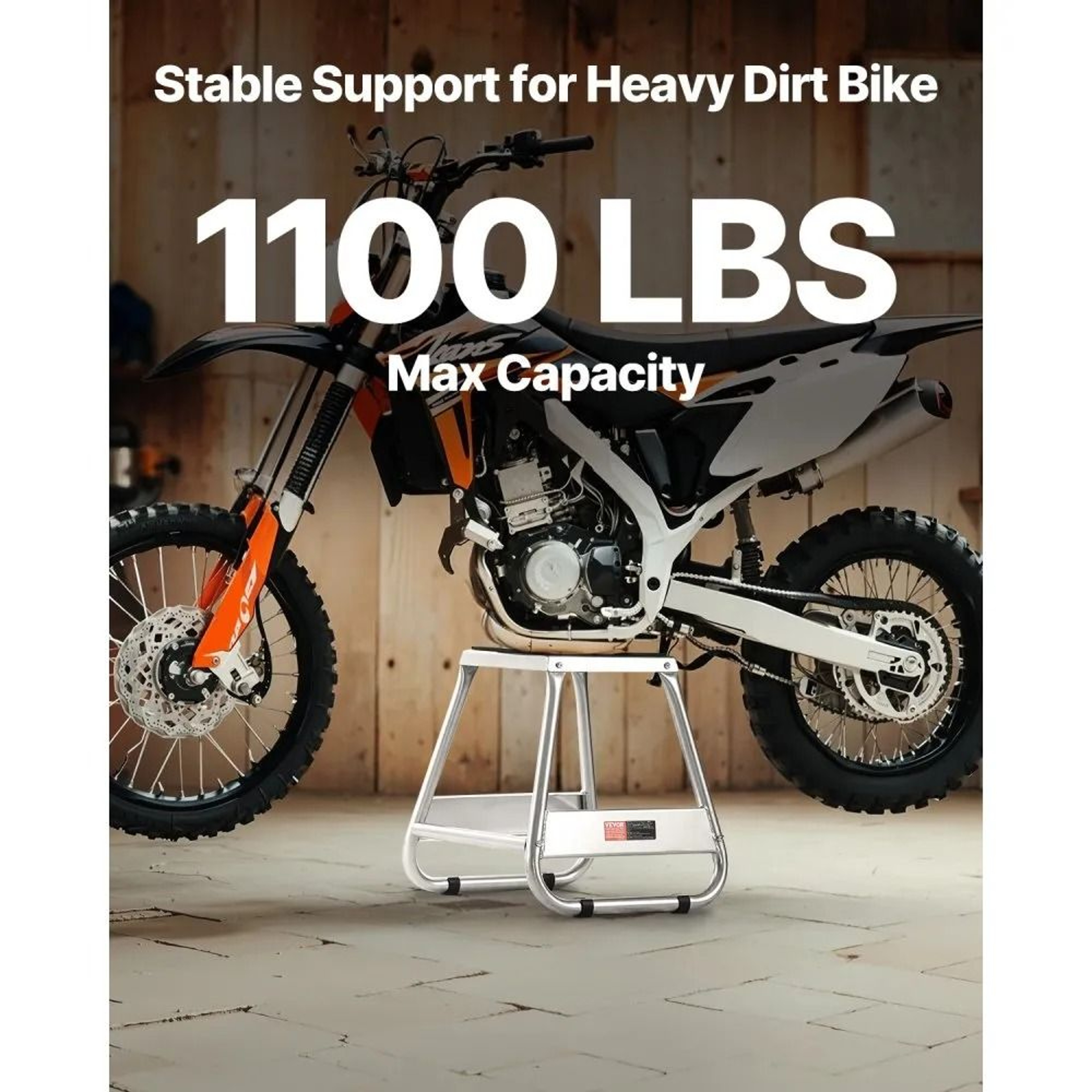 Heavy Duty Dirt Bike Stand With 1100 Lb Capacity And NonSlip Steel Platform 1