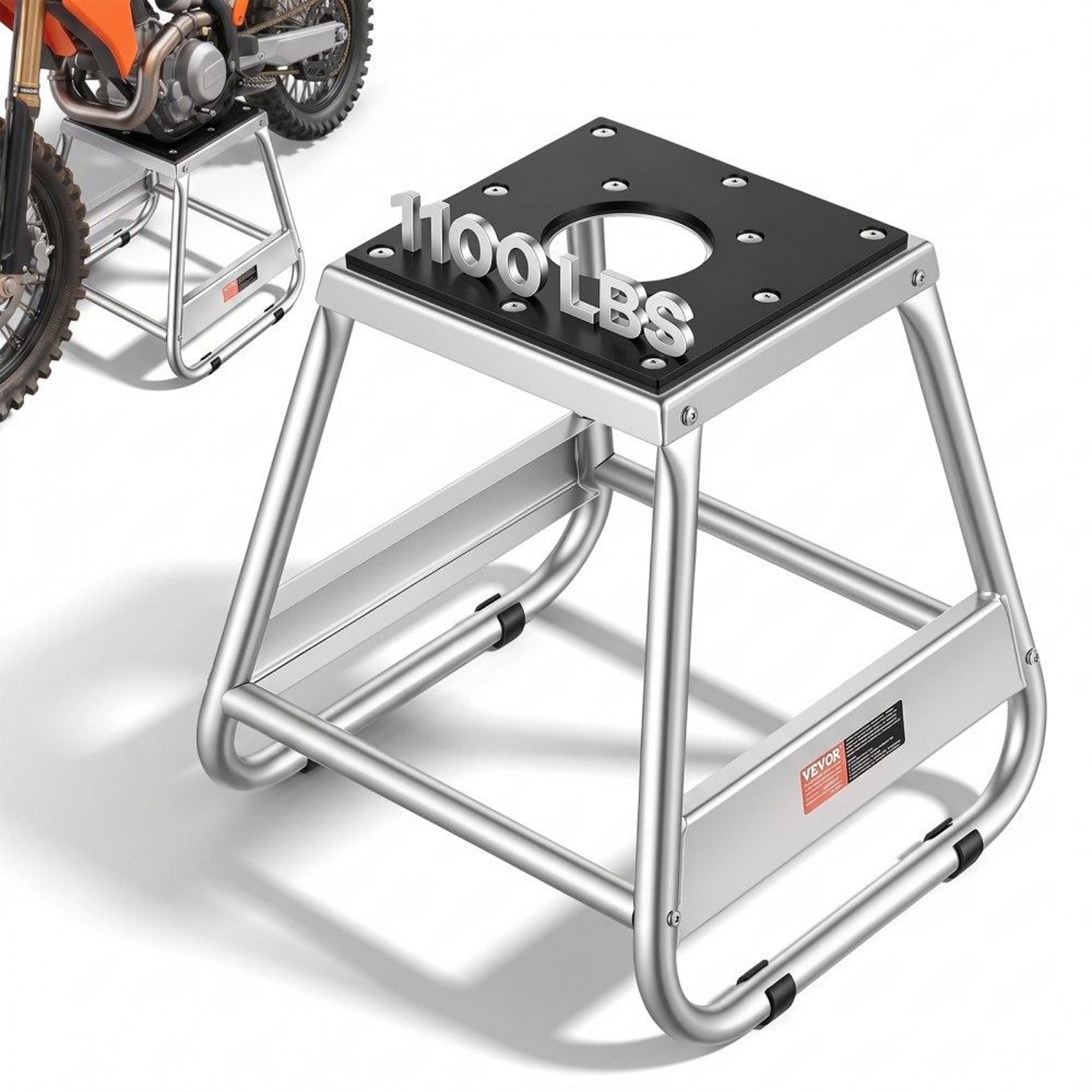 Heavy Duty Dirt Bike Stand With 1100 Lb Capacity And NonSlip Steel Platform 0