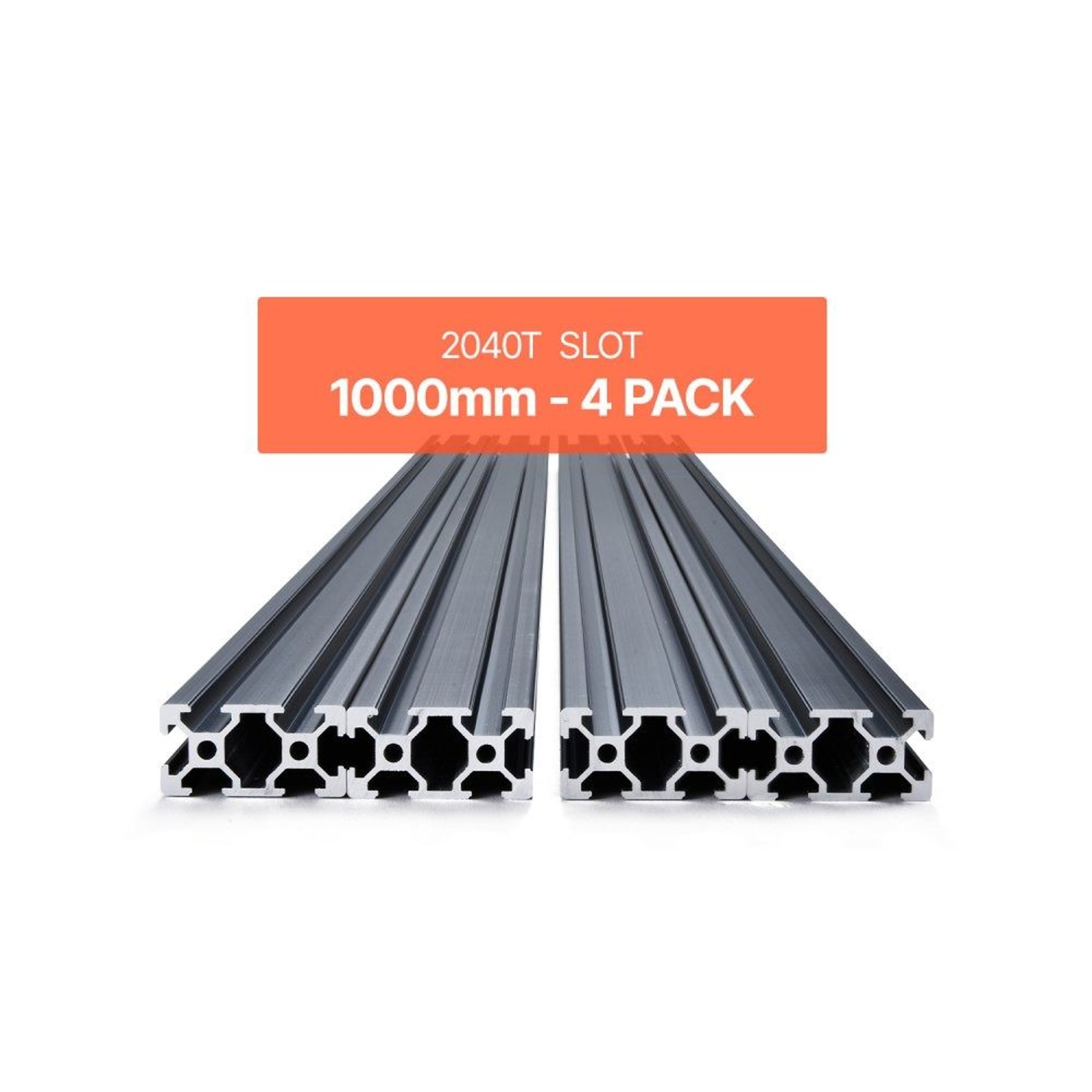 4PCS 2040 Aluminum Extrusion TSlot Rails 394Inch Black Anodized Profiles 0