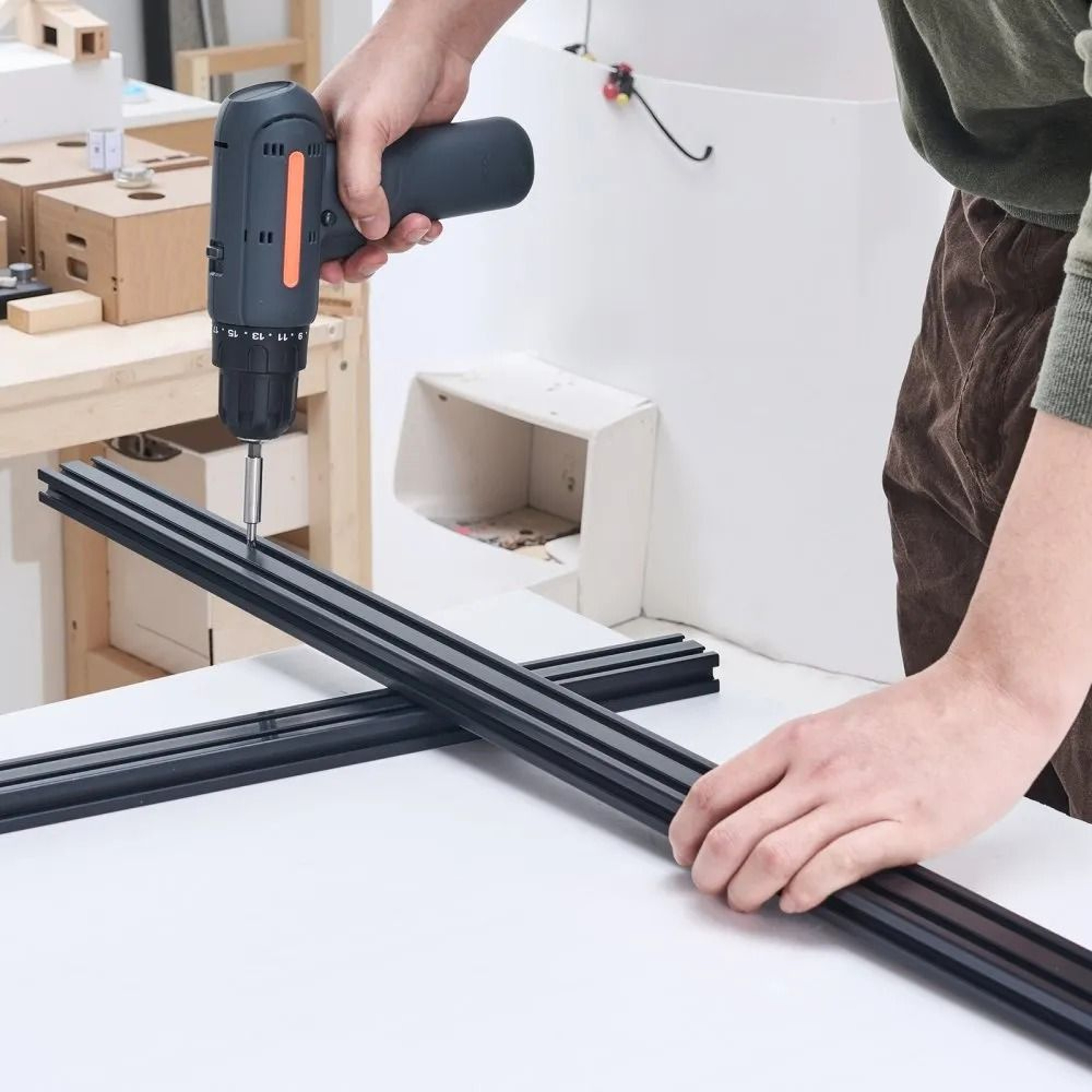 2040 TSlot Aluminum Extrusion Rails 59Inch Anodized Black 5Pack 6