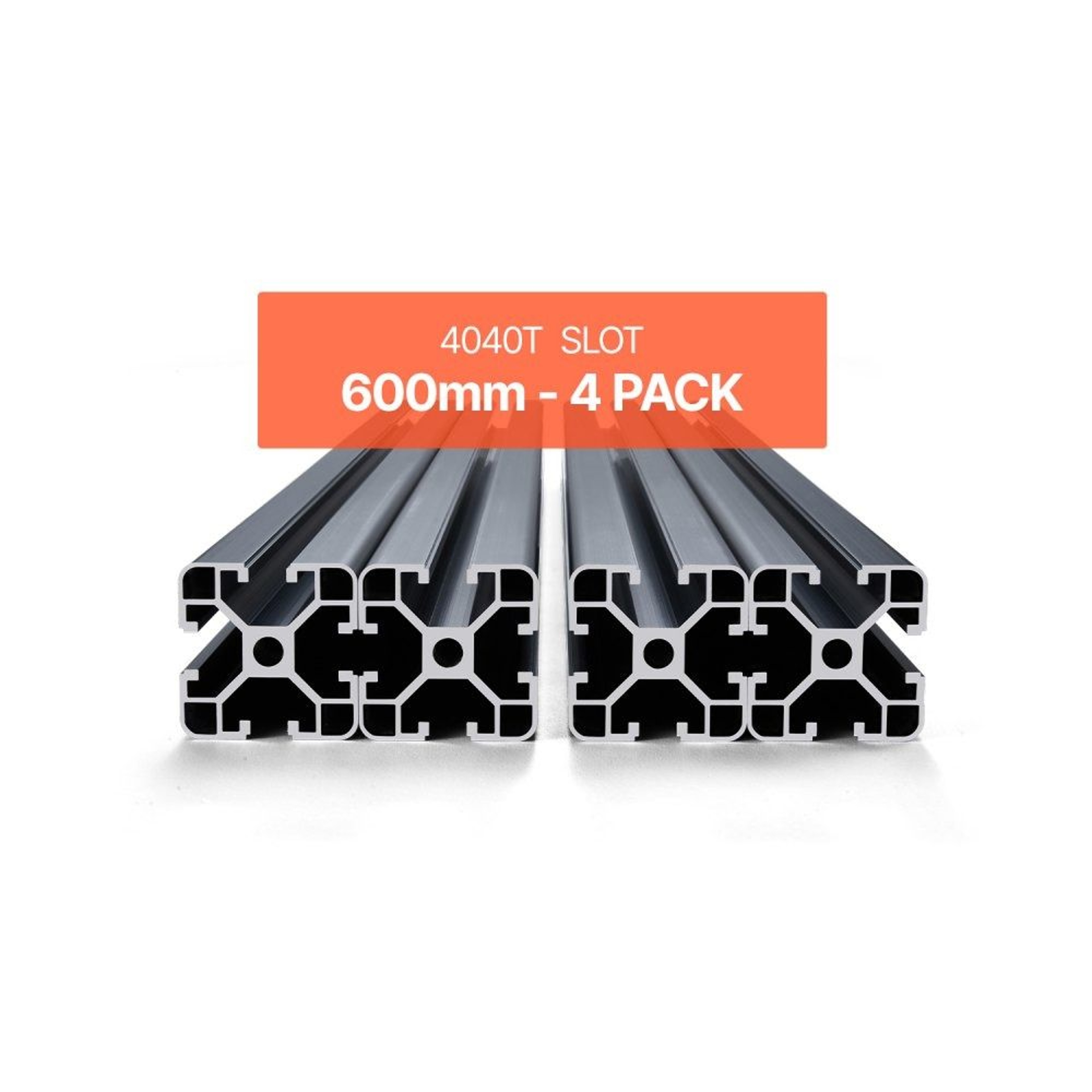4040 TSlot Aluminum Extrusion Rails 236 Inch 4Pack Black Anodized 0
