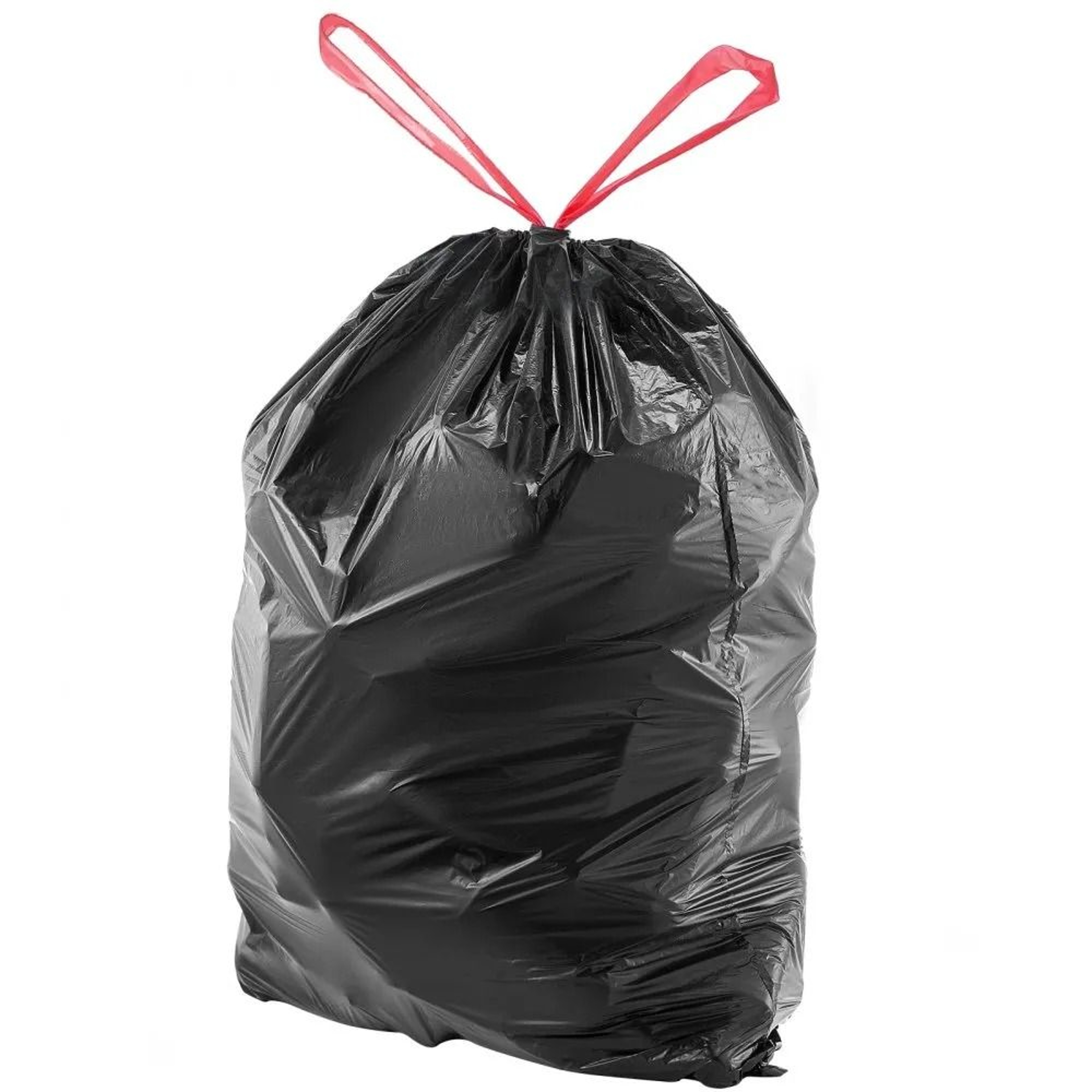 30 Gallon Drawstring Trash Bags Extra Thick 50 Count Black Garbage Bags 6