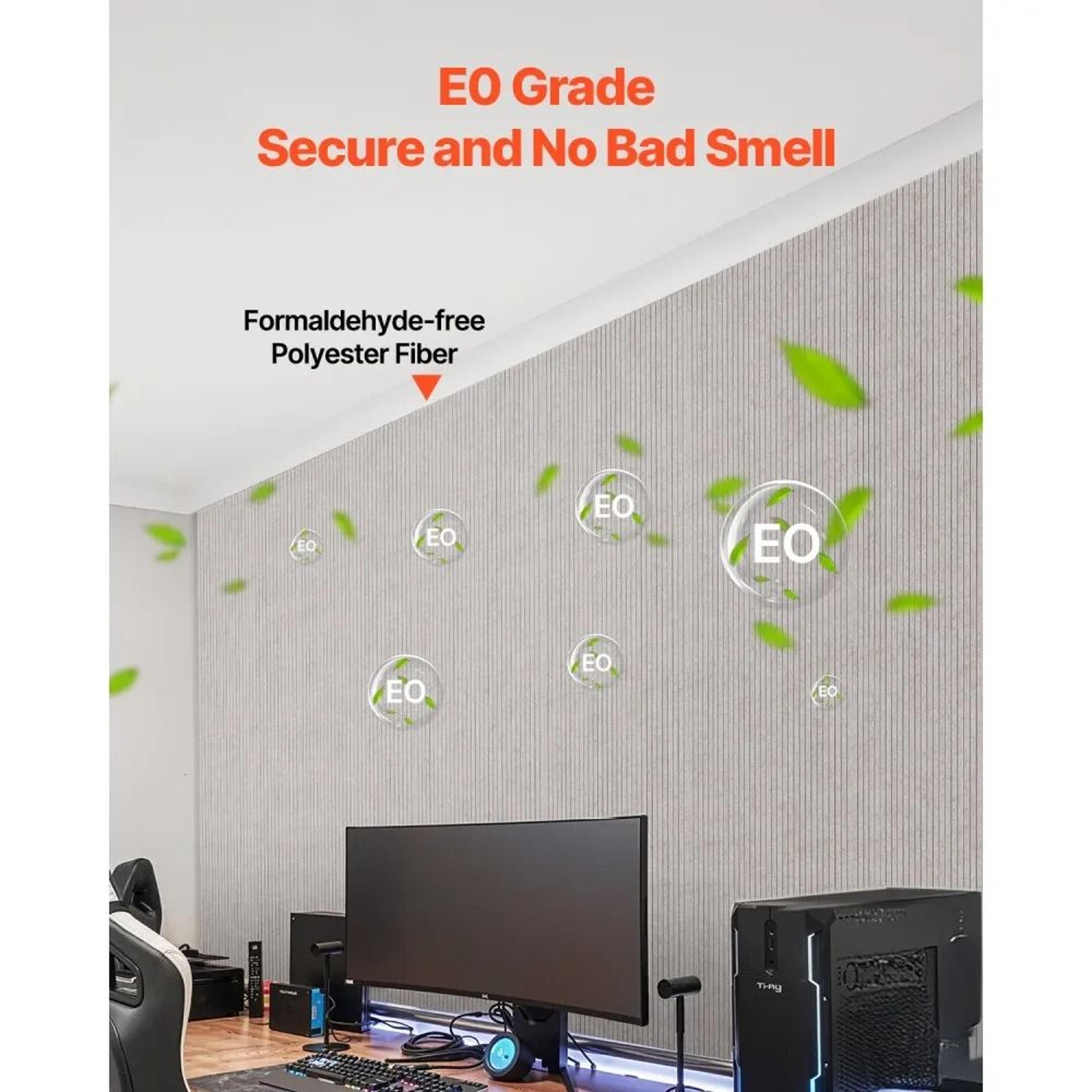 5Piece SelfAdhesive Acoustic Wall Panels 472 X 236 Inches 3