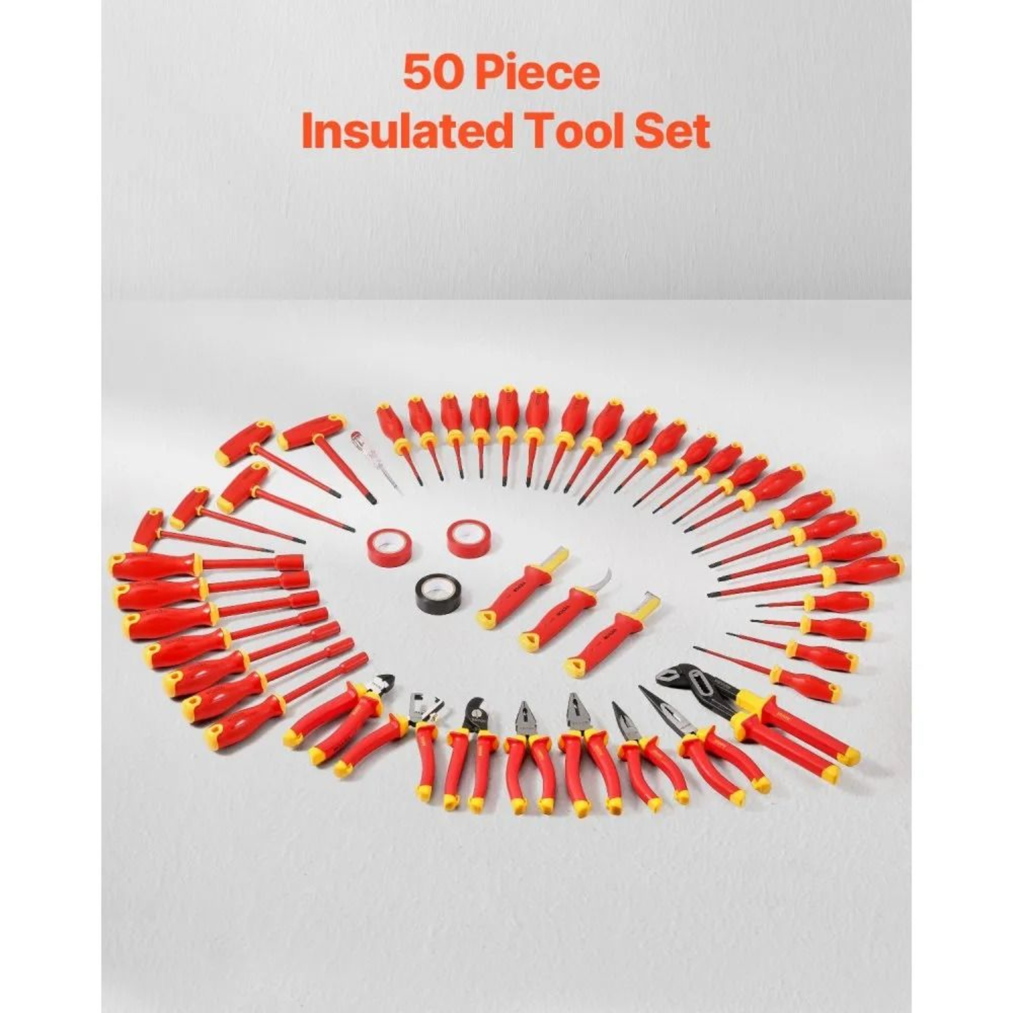 50Piece Insulated Screwdriver Set With 1000V Protection And Magnetic Tips 3