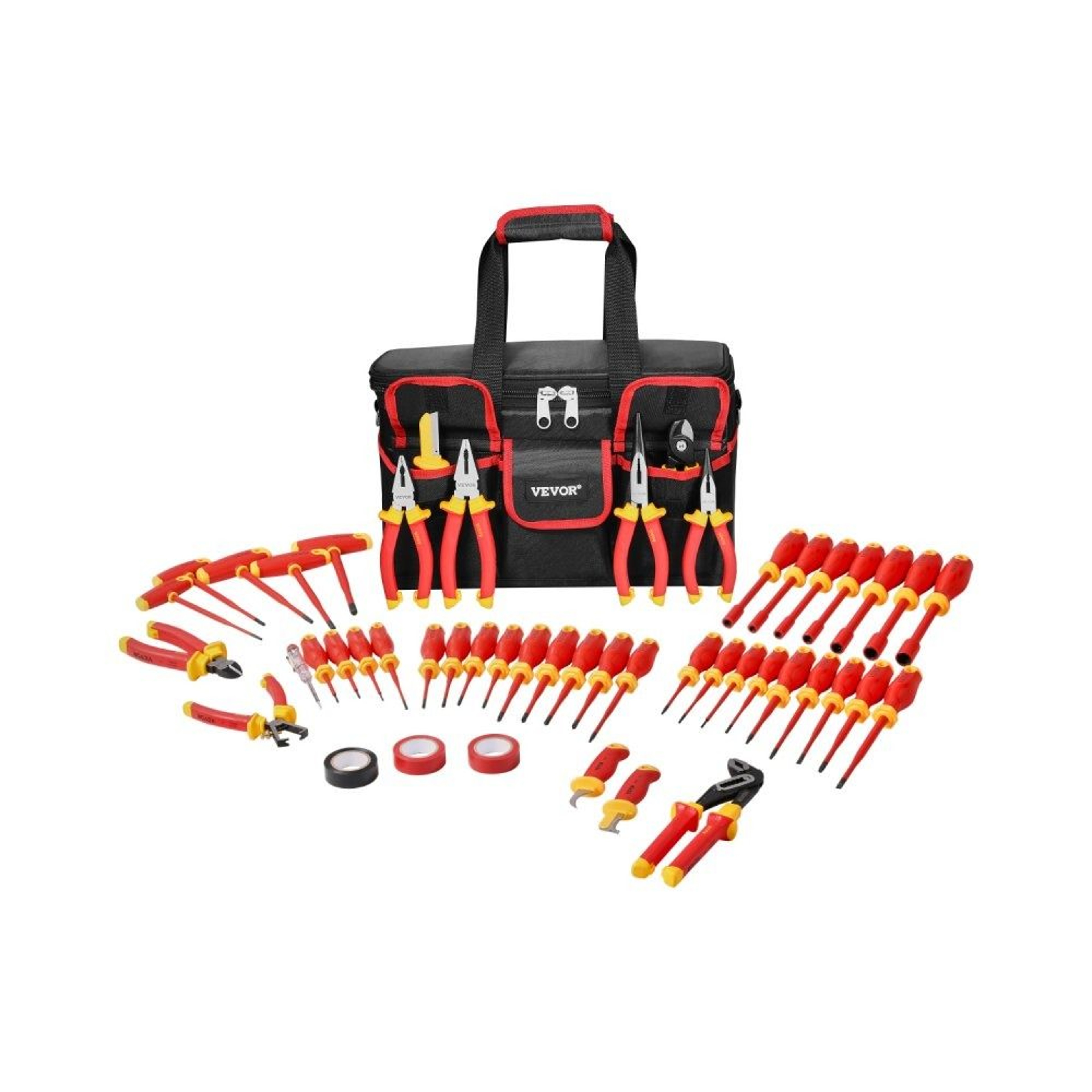 50Piece Insulated Screwdriver Set With 1000V Protection And Magnetic Tips 0