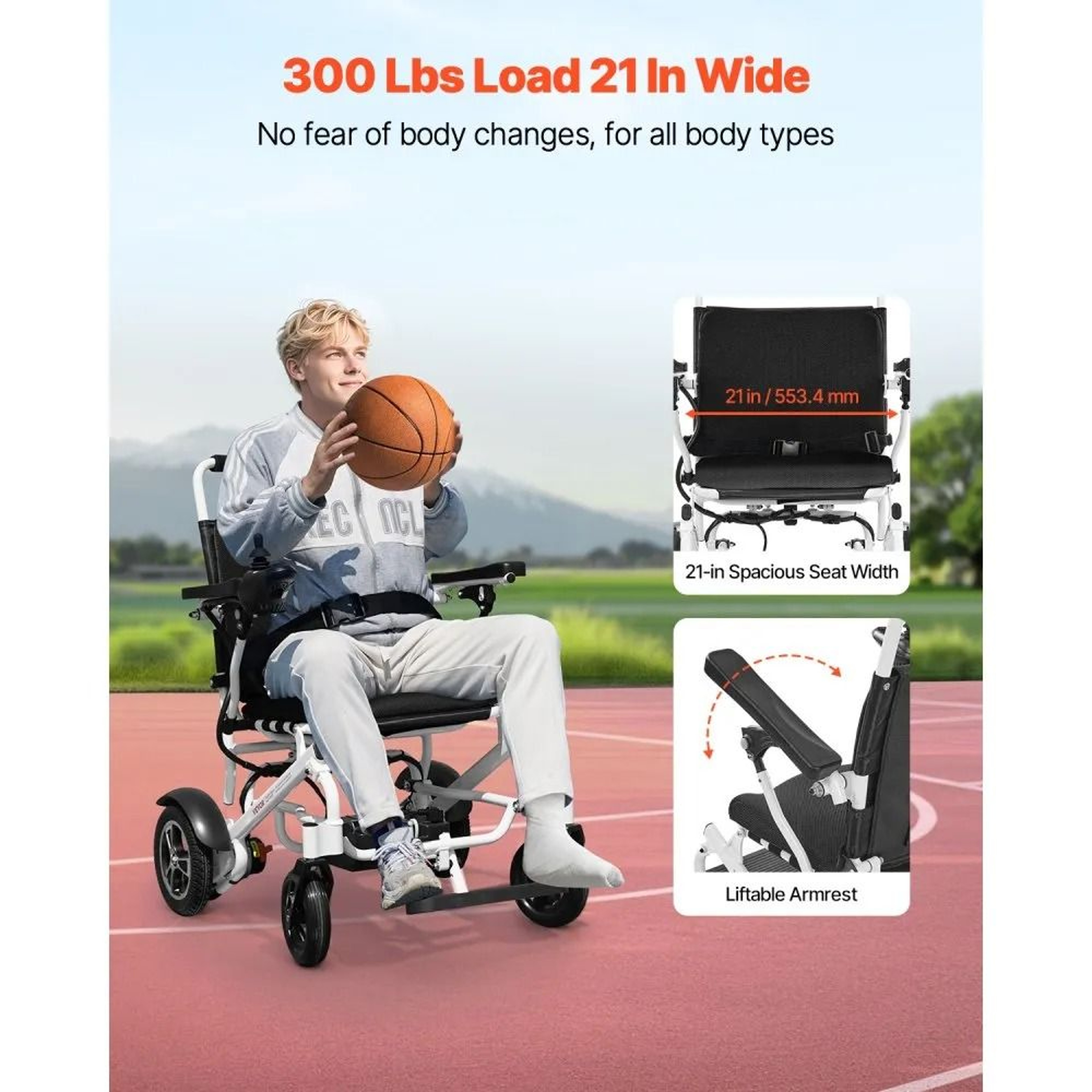 Foldable Electric Wheelchair For Adults With 13Mile Range And 300 Lb Capacity 1