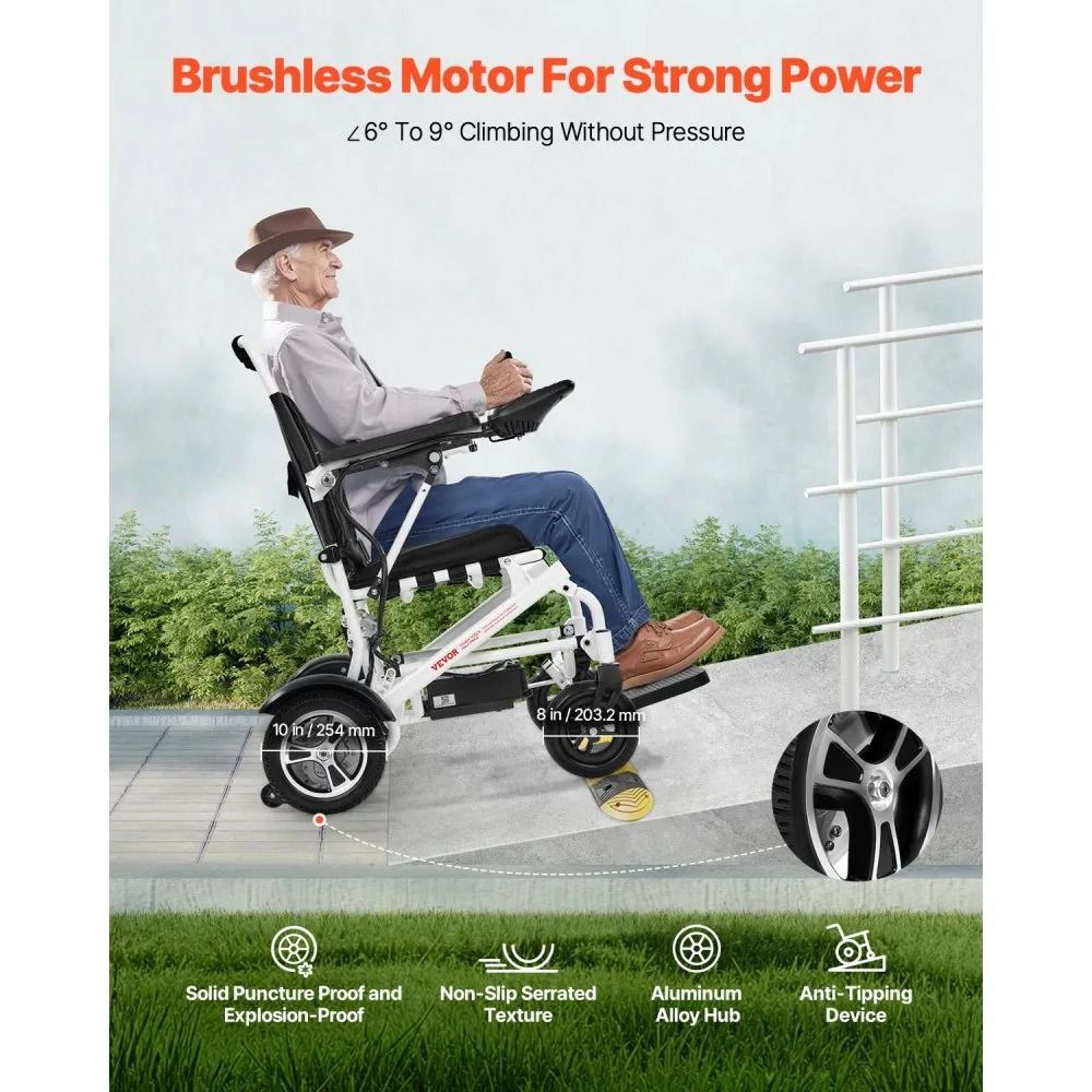 Foldable Electric Wheelchair For Adults With 13Mile Range And 300 Lb Capacity 2