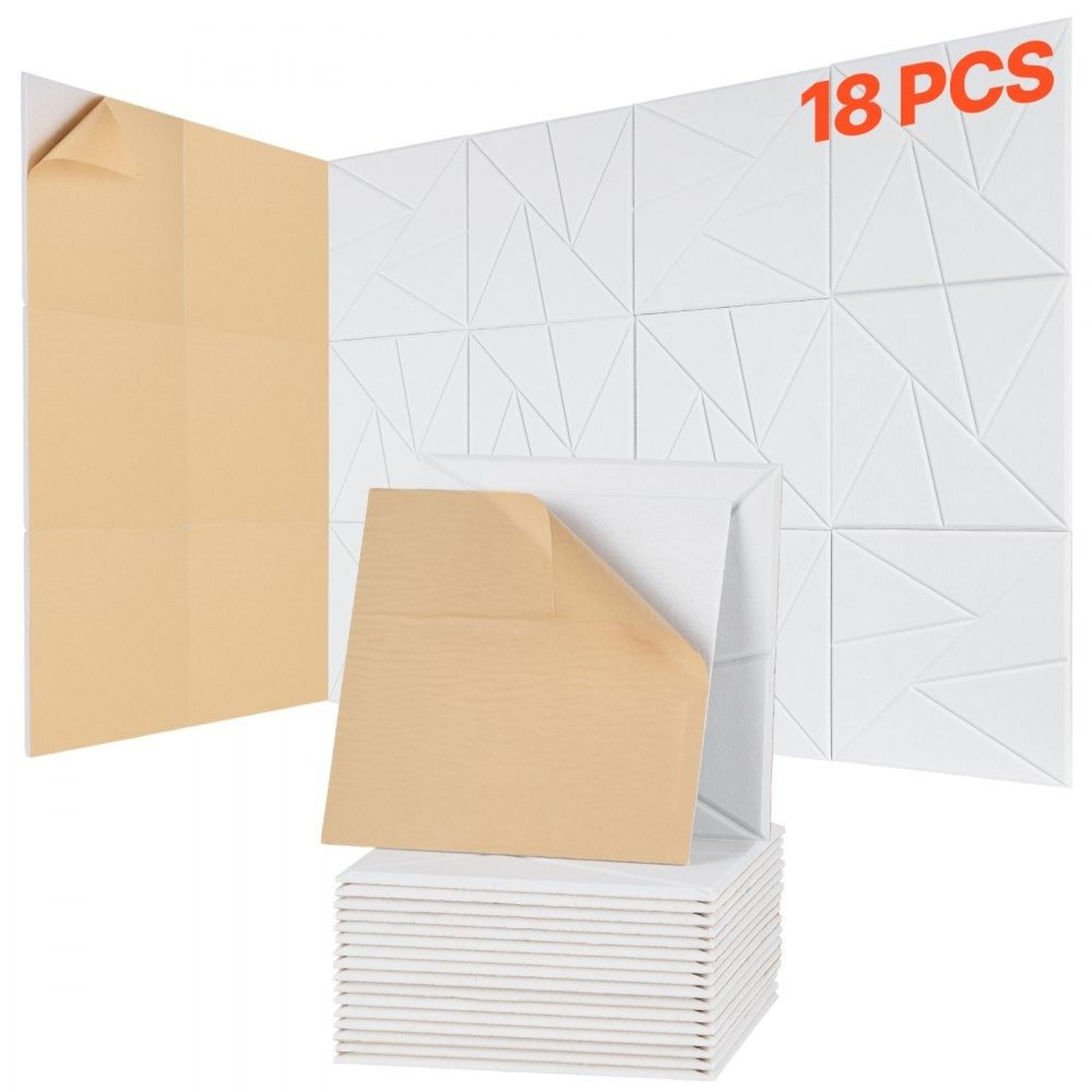 18 Pack SelfAdhesive Acoustic Panels 118Inch Polyester Fiber Sound Absorbing Wall Panels 0