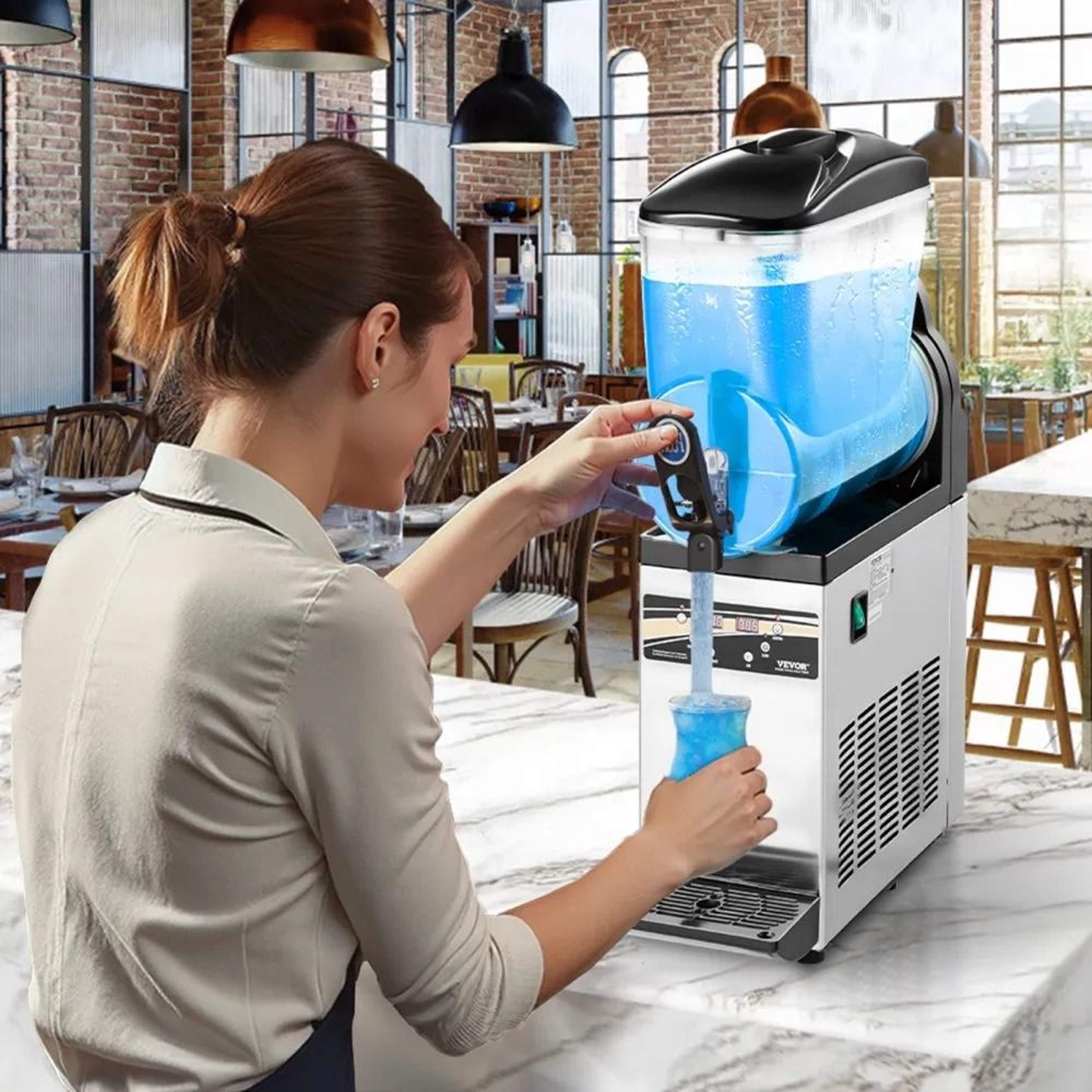 Commercial Slushy Machine With 15L Single Tank And Adjustable Temperature Control 4