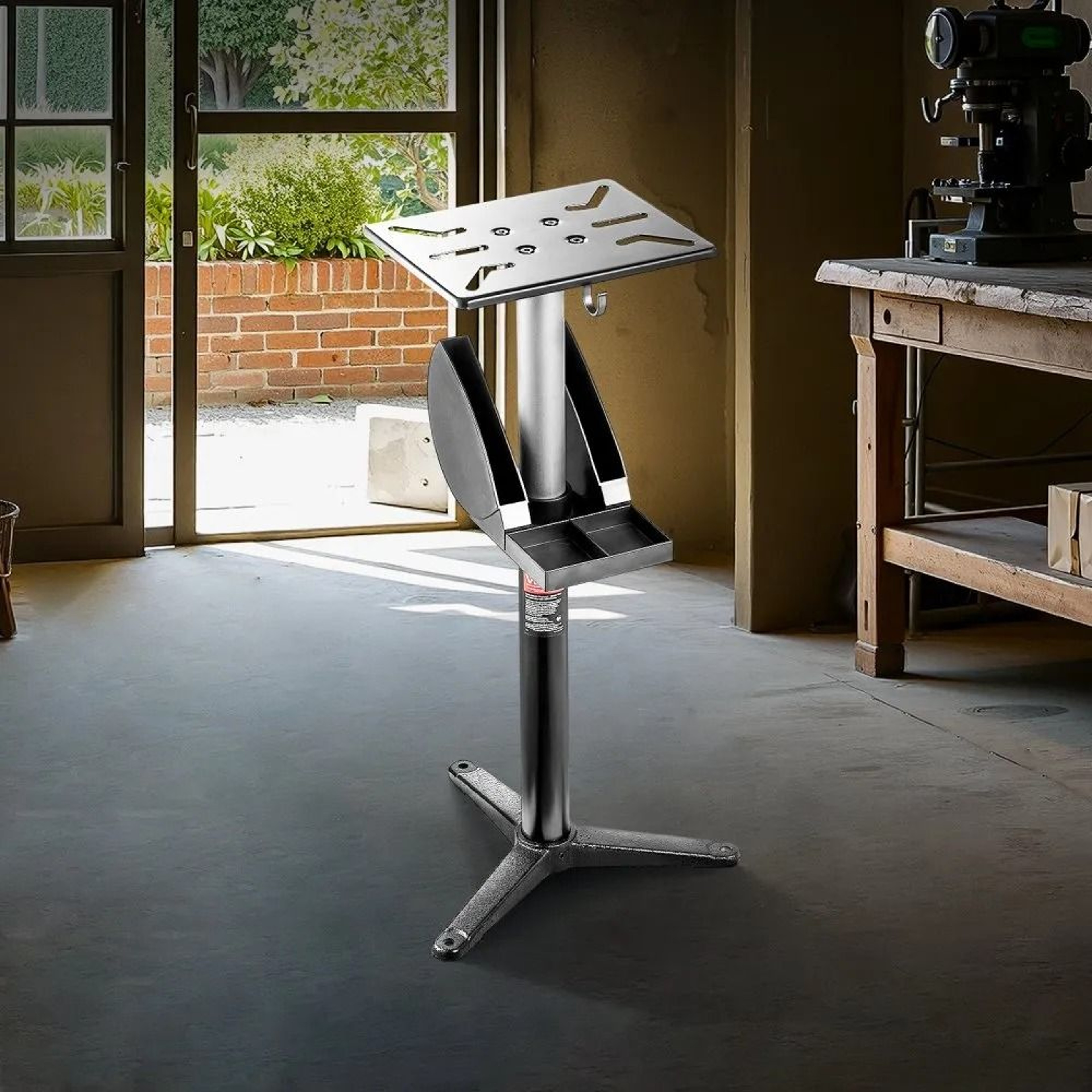 Bench Grinder Stand With 5Level Adjustable Height And HeavyDuty Cast Iron Base 6