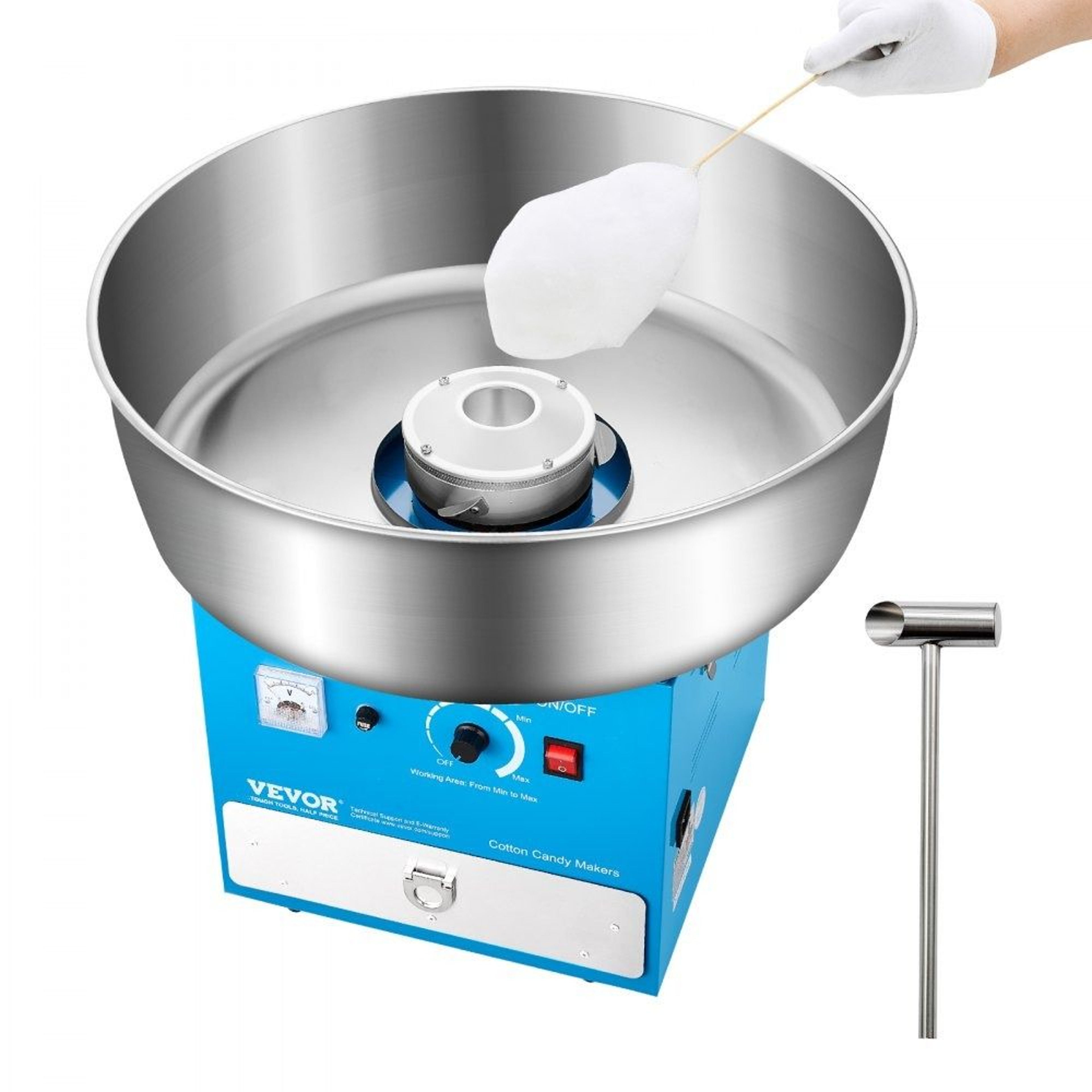 Electric Cotton Candy Machine 1000W With 205Inch Stainless Steel Bowl 0