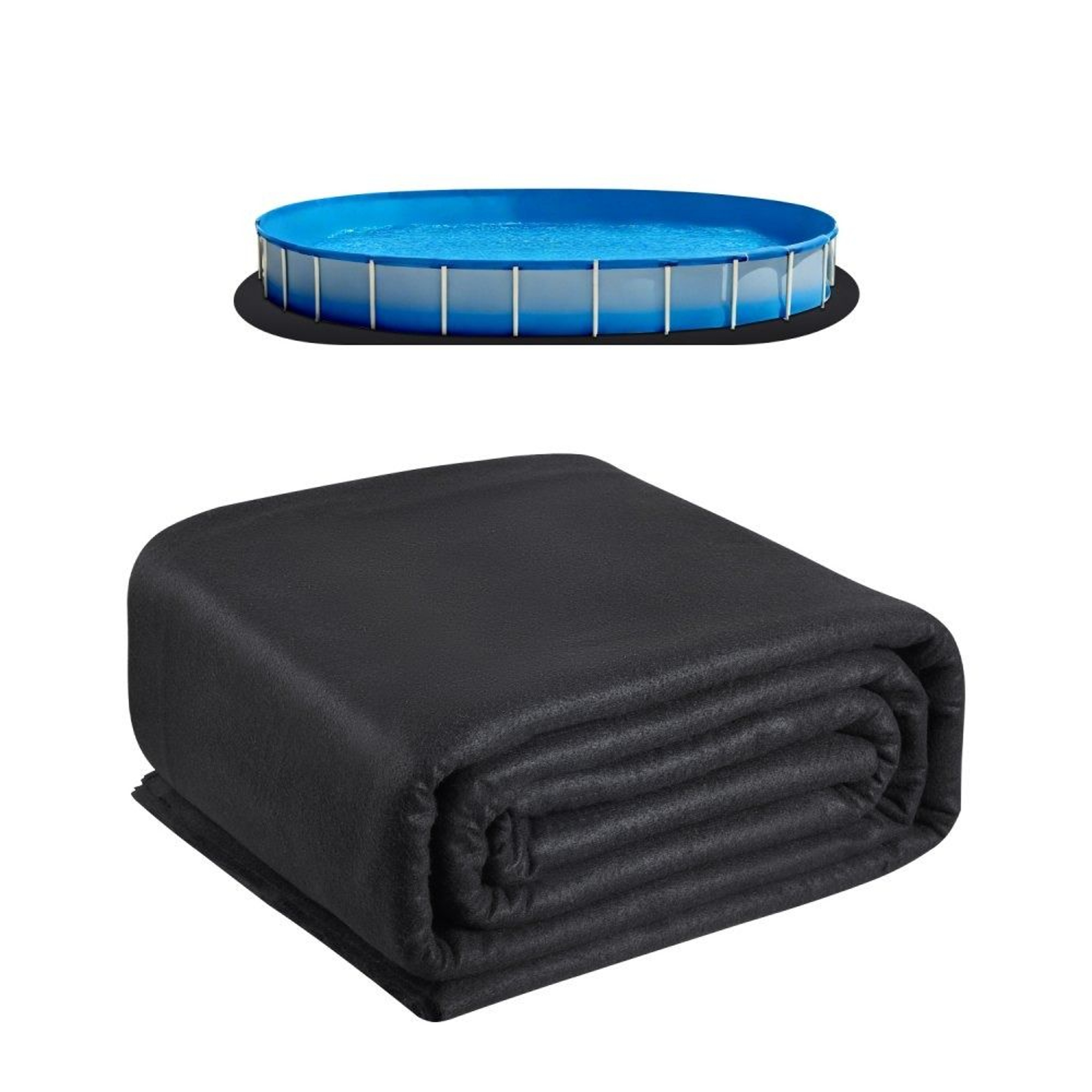 Oval Pool Liner Pad 15 X 30 Ft ExtraThick Geotextile Underlayment For Above Ground Pools 0