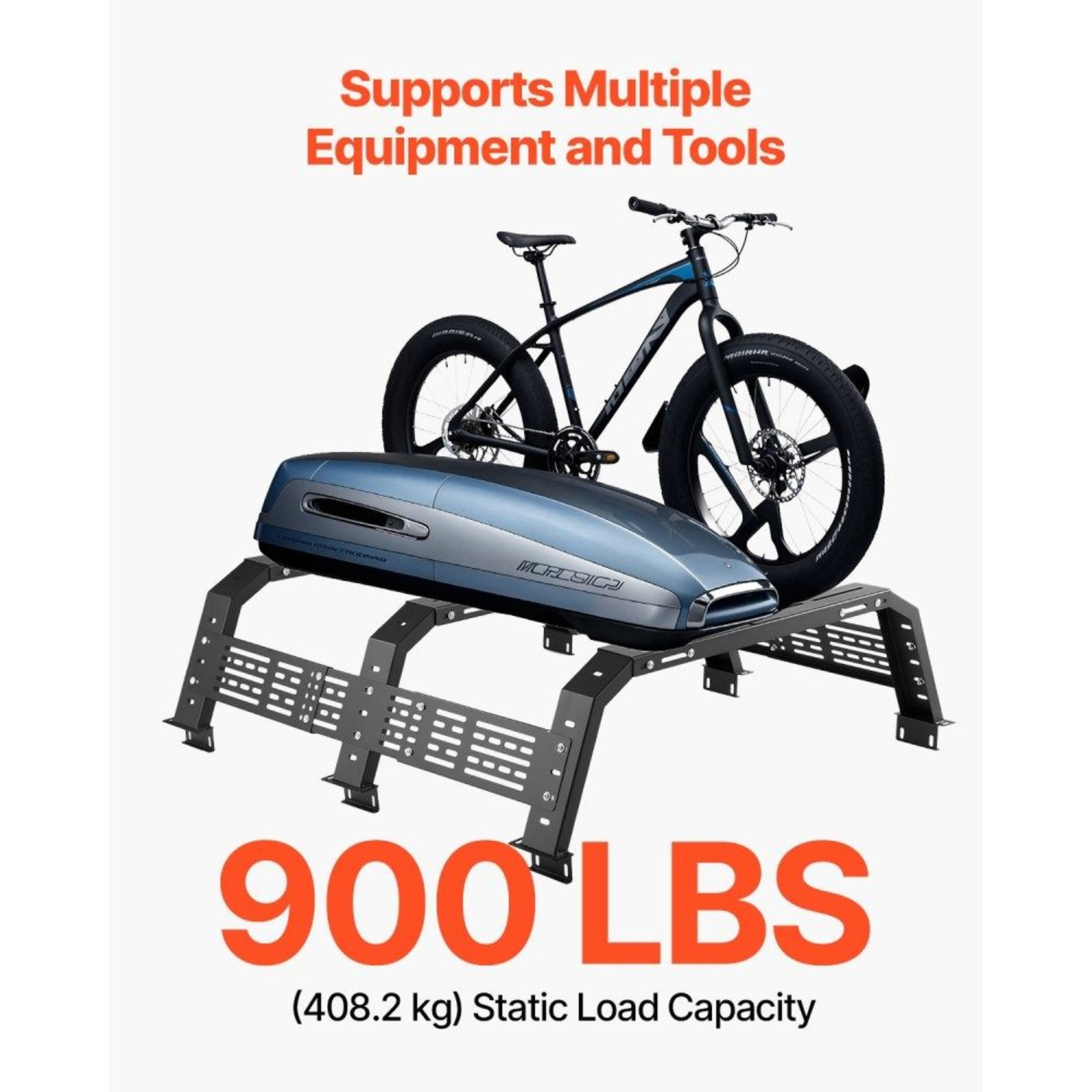 Overland Truck Bed Rack With Adjustable Width And 900 Lb Static Load Capacity 1